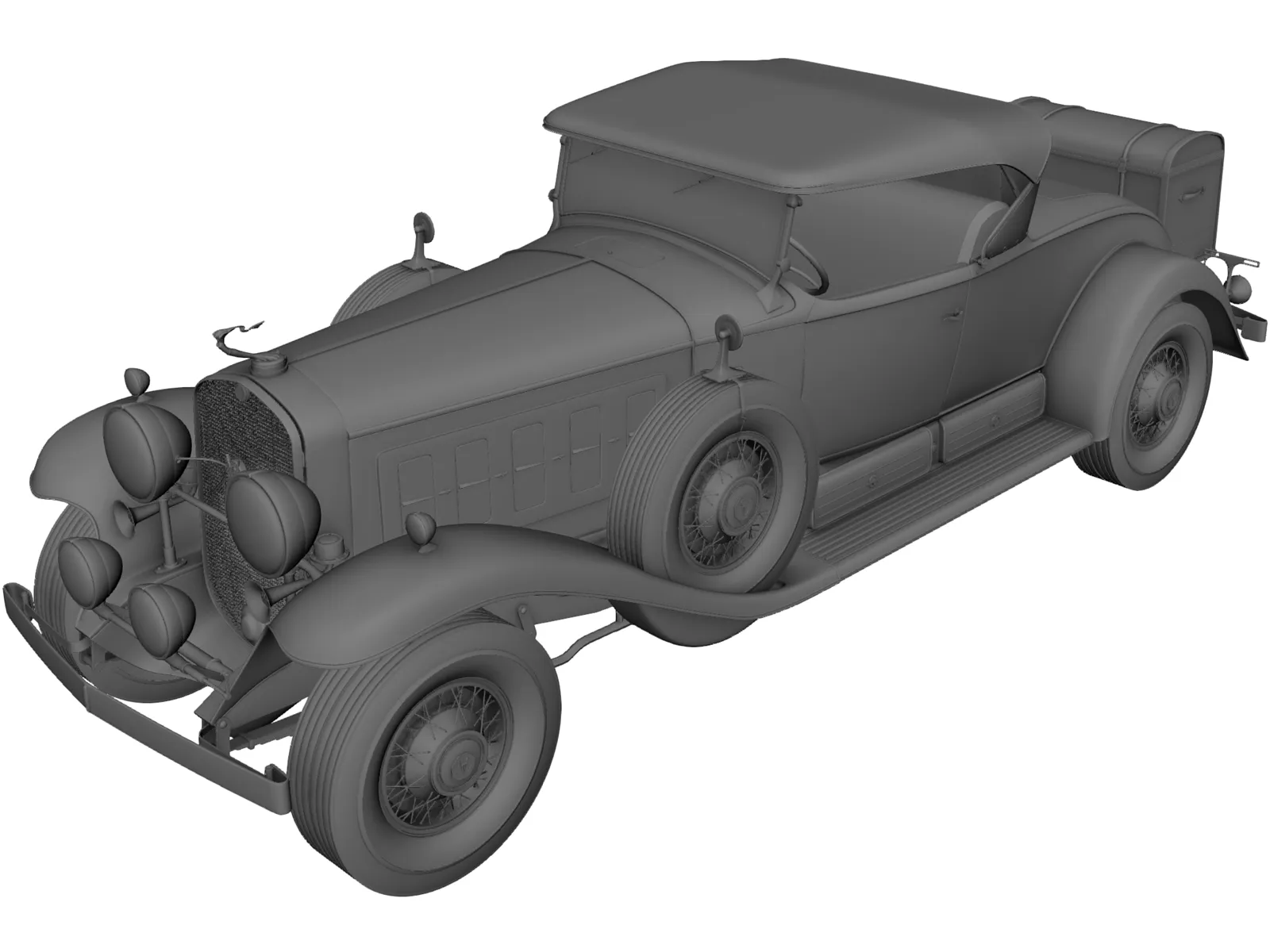 Cadillac V16 Roadster (1930) 3D Model