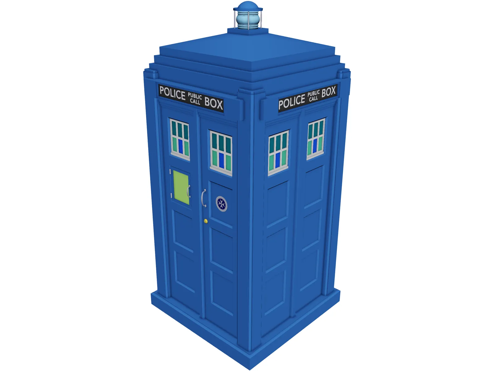 British Police Call Box 3D Model