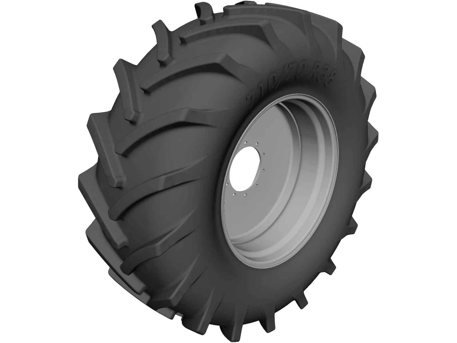 Tractor Wheel 710-70 R38 - MB10 3D Model