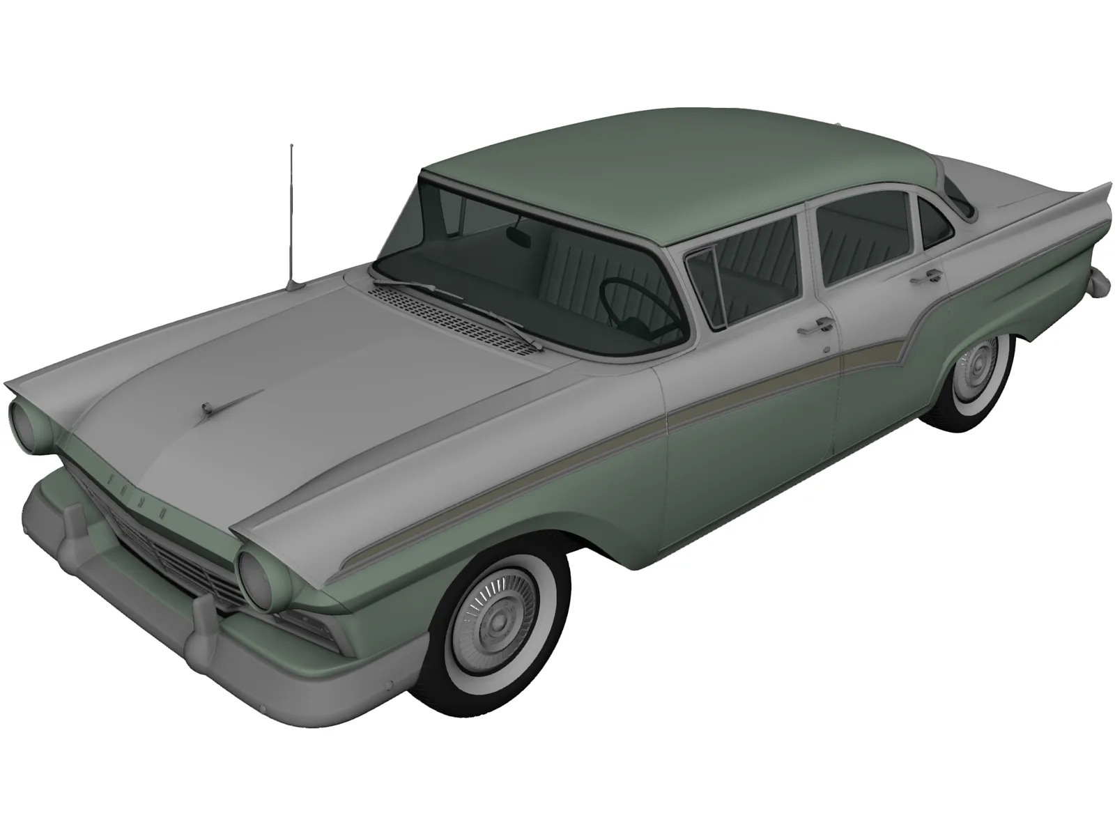 Ford Custom Fordor (1957) 3D Model