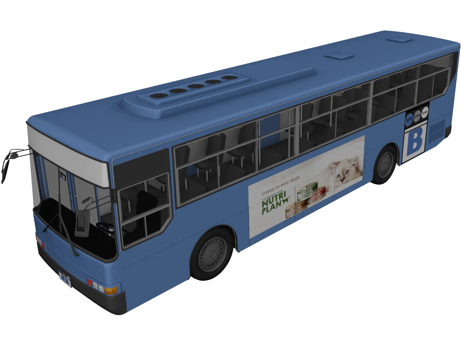 Daewoo Korea Bus 3D Model