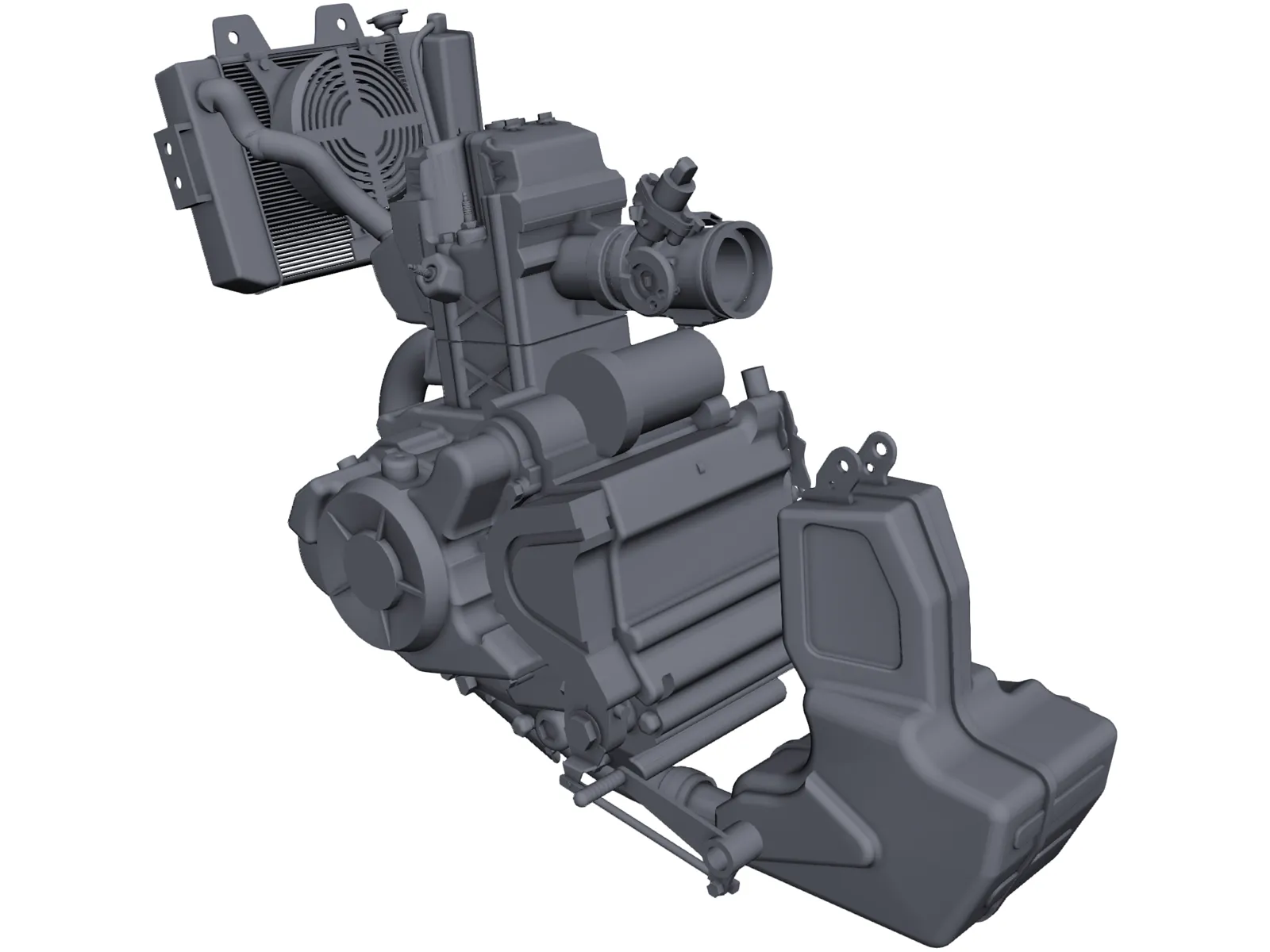 Bajaj Pulsar Engine 3D Model