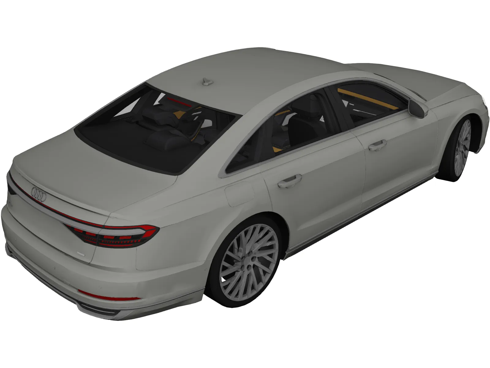 Audi A8 LWB (2018) 3D Model