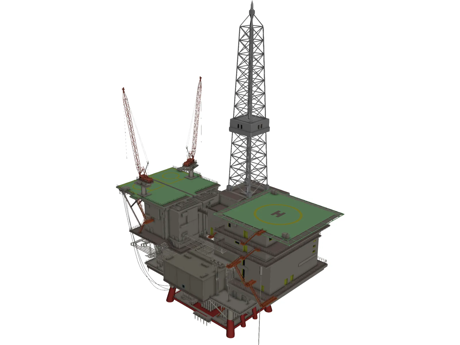 Offshore Rig 3D Model