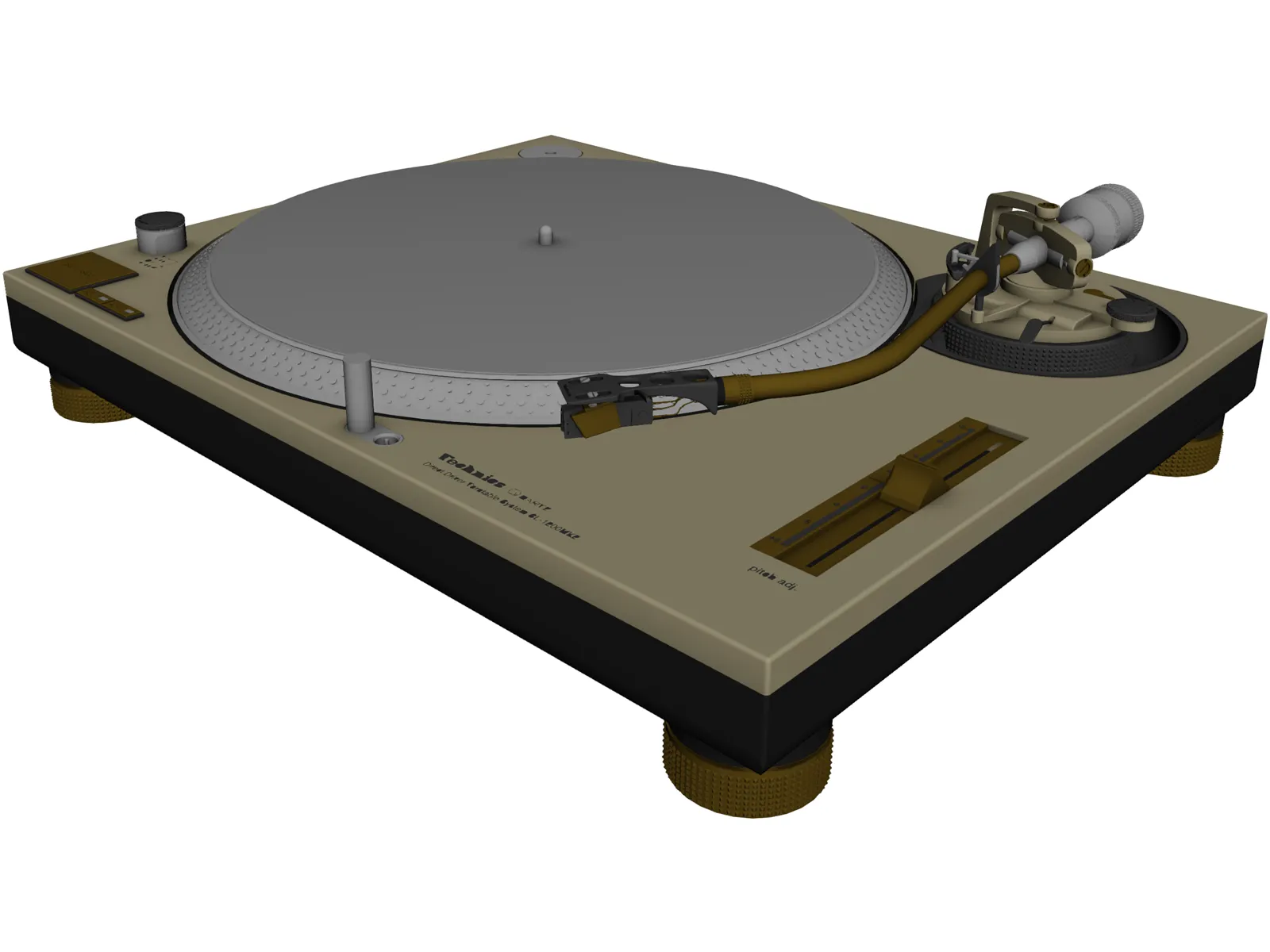 Technics SL-1200MK2 Turntable 3D Model