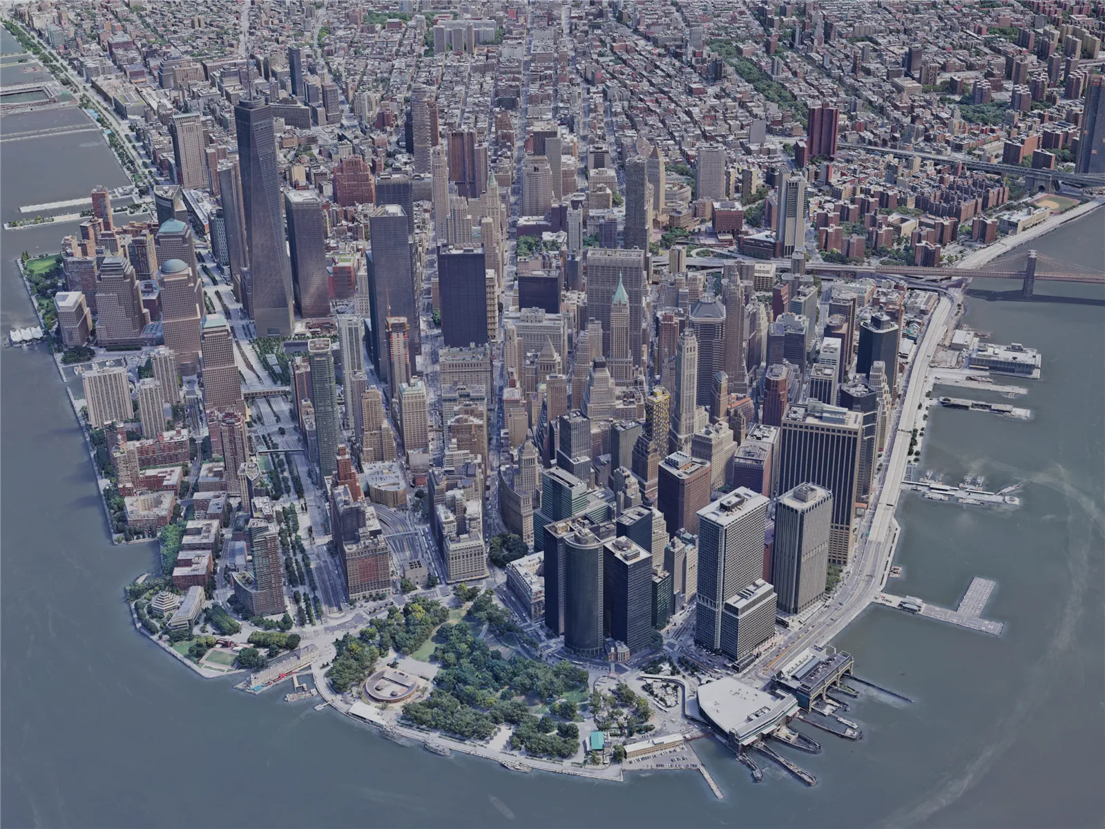 New York City, Lower Manhattan, USA (2019) 3D Model