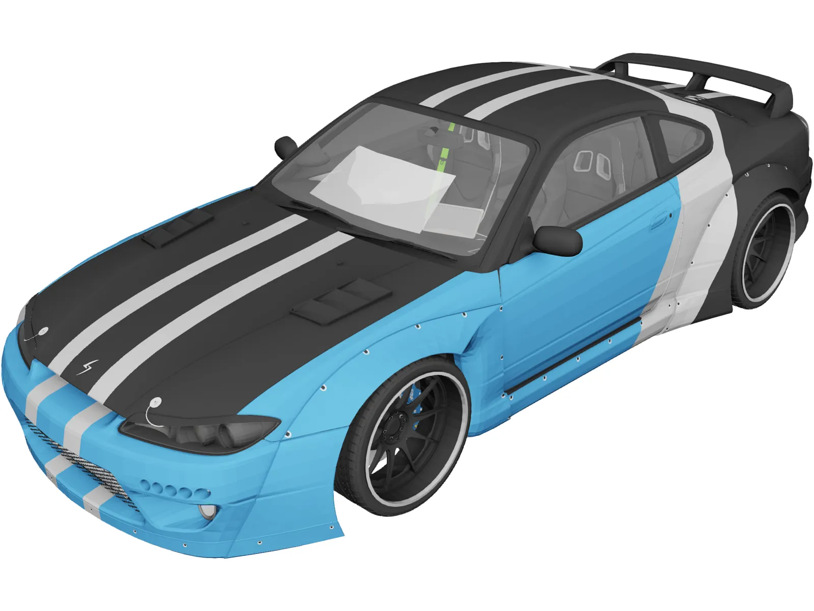 Nissan Silvia S15 Rocket Bunny 3D Model