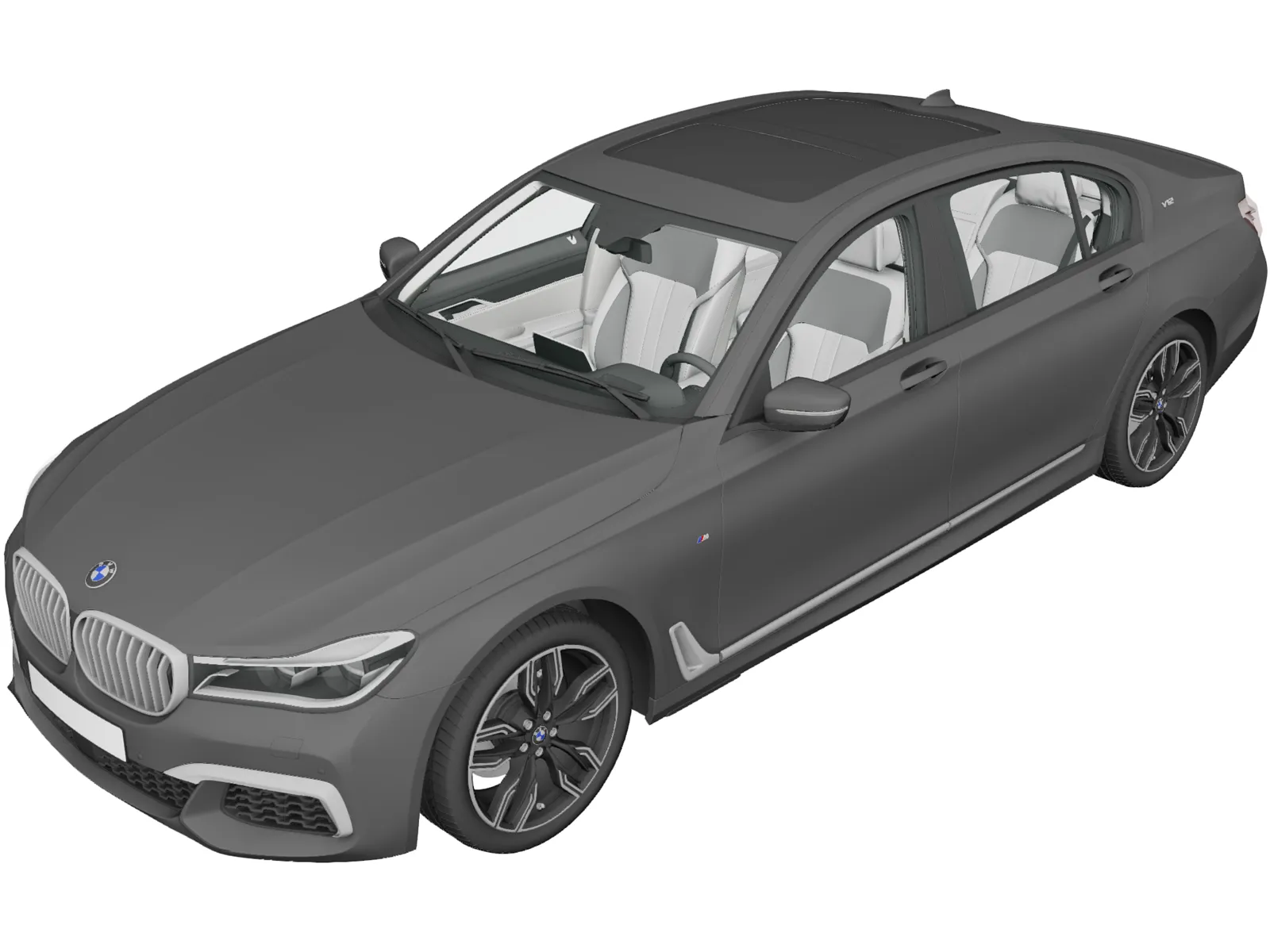 BMW M760Li (2016) 3D Model