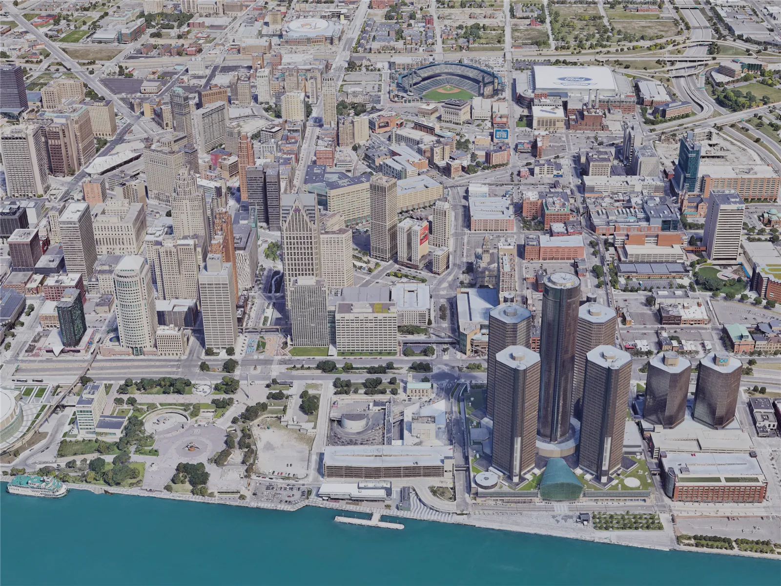 Detroit City, MI, USA (2019) 3D Model