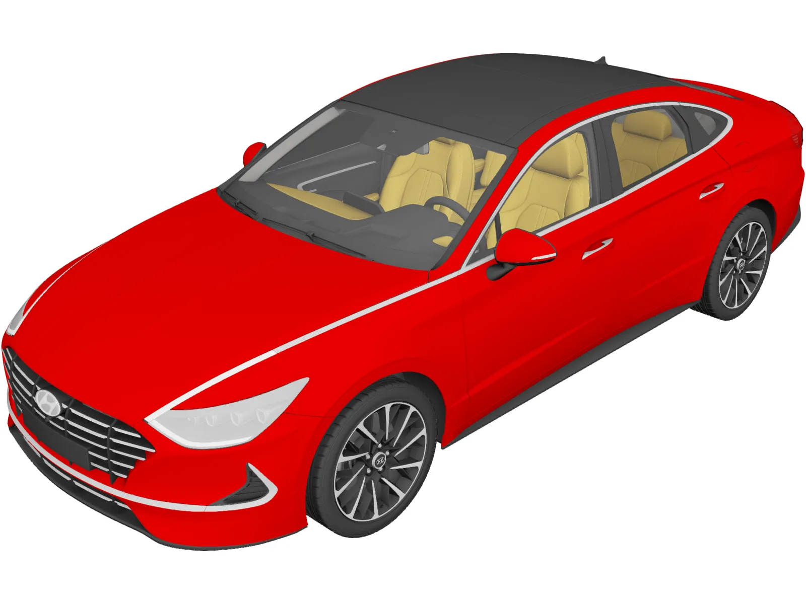 Hyundai Sonata (2020) 3D Model