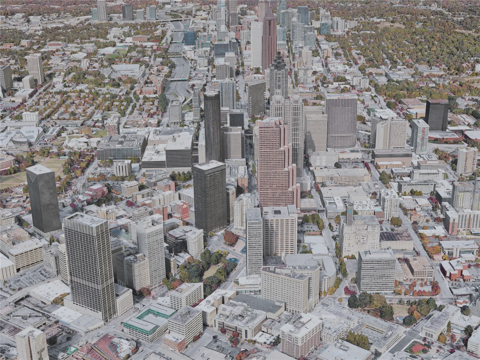 Atlanta City, GA, USA (2019) 3D Model