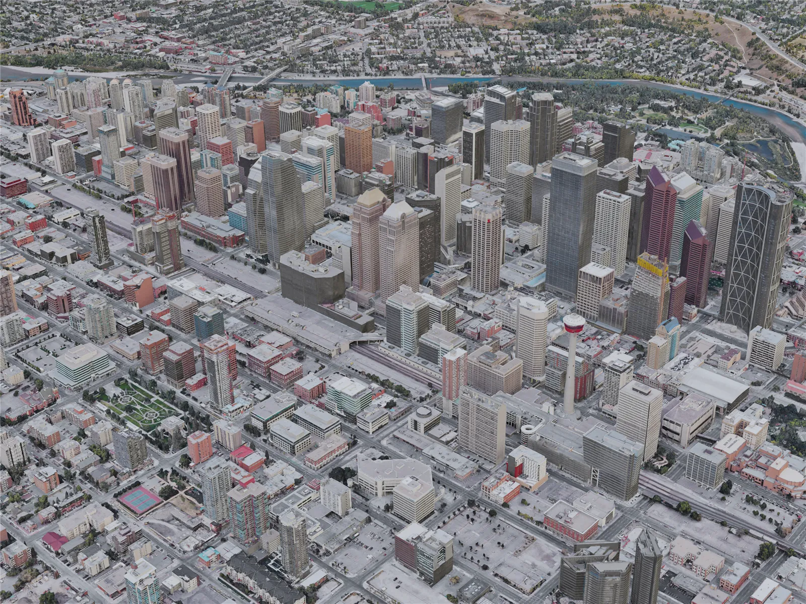 Calgary City, AB, Canada (2019) 3D Model