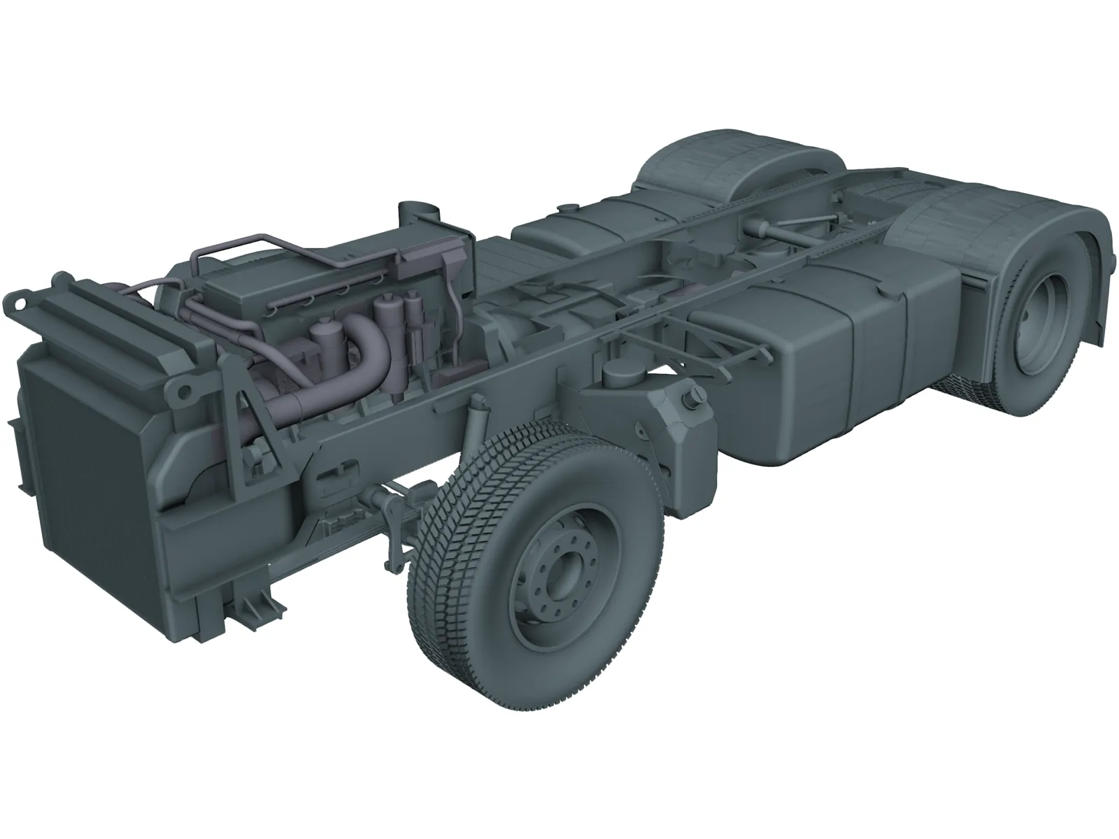 Euro Truck Chassis 3D Model