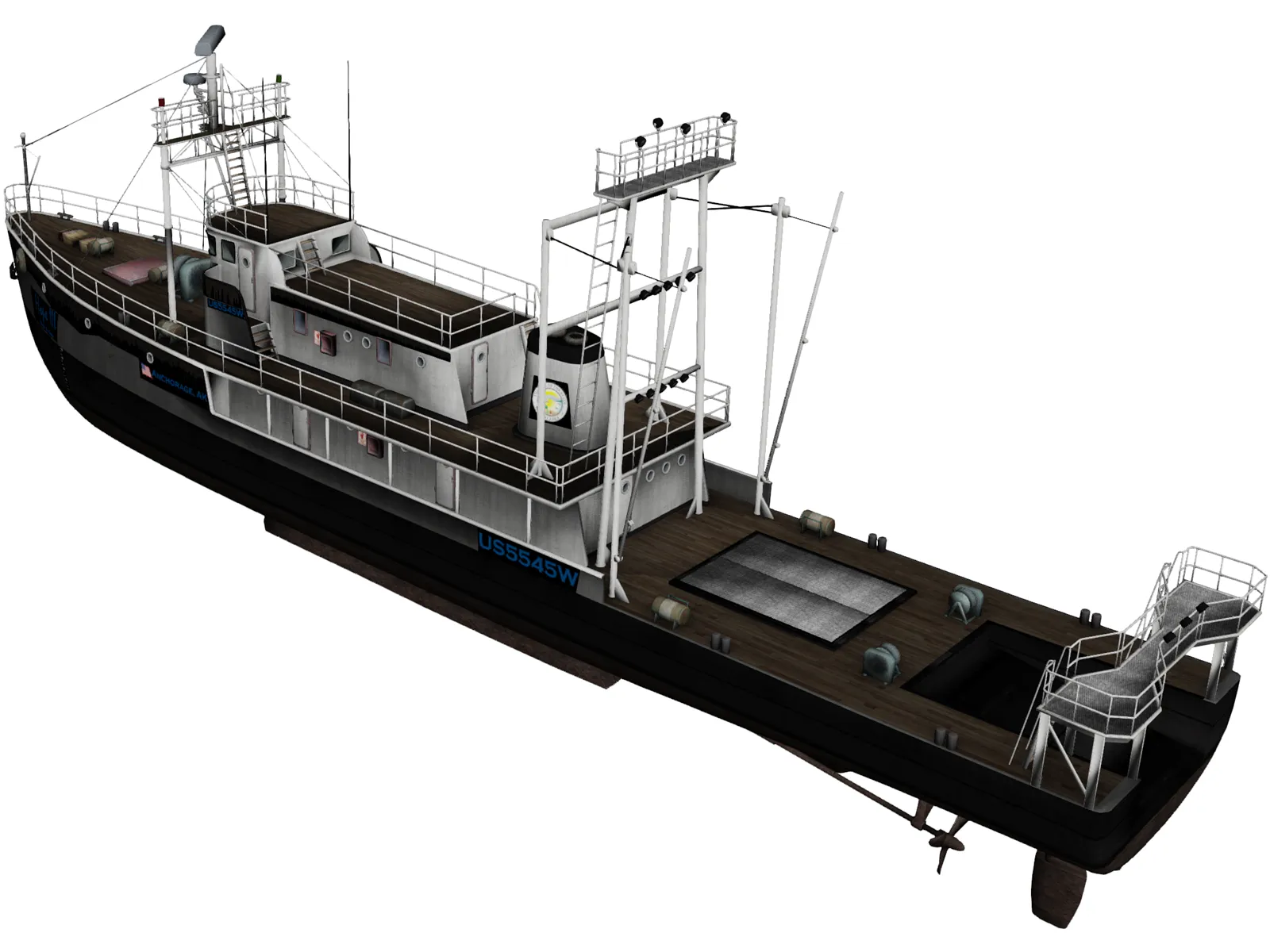 Fishing Boat 3D Model