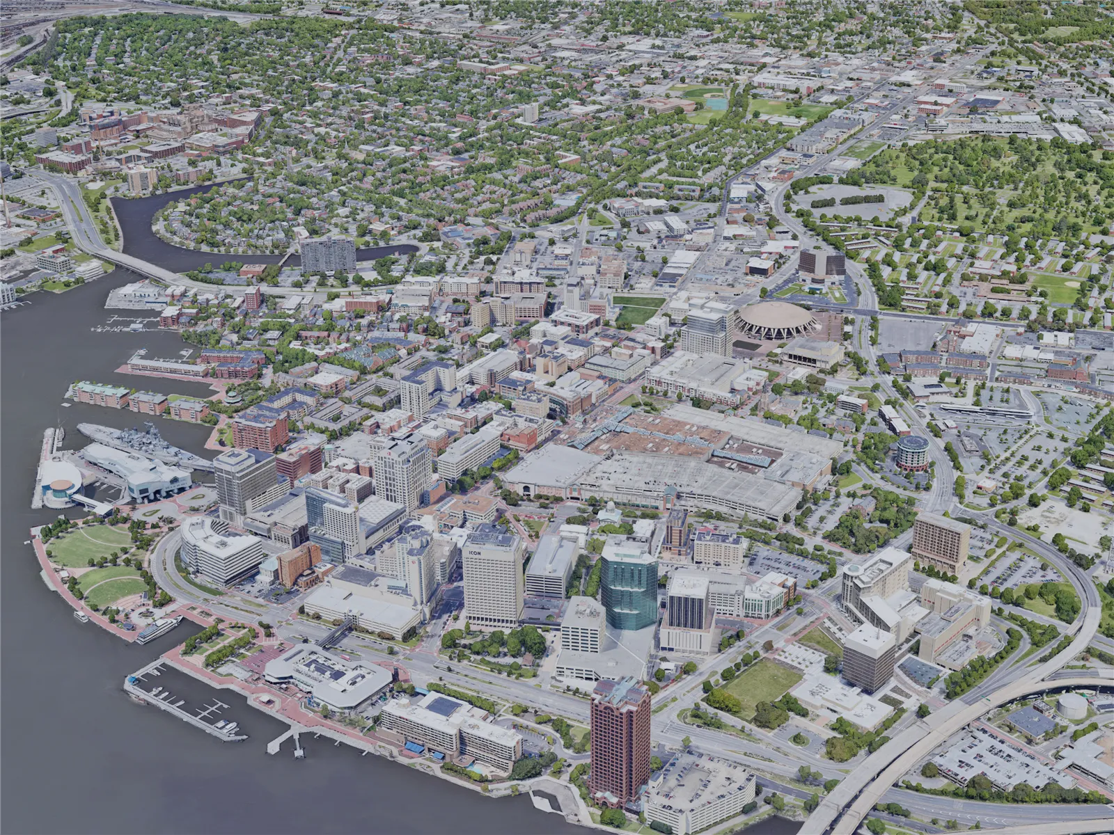 Norfolk City, VA, USA (2019) 3D Model