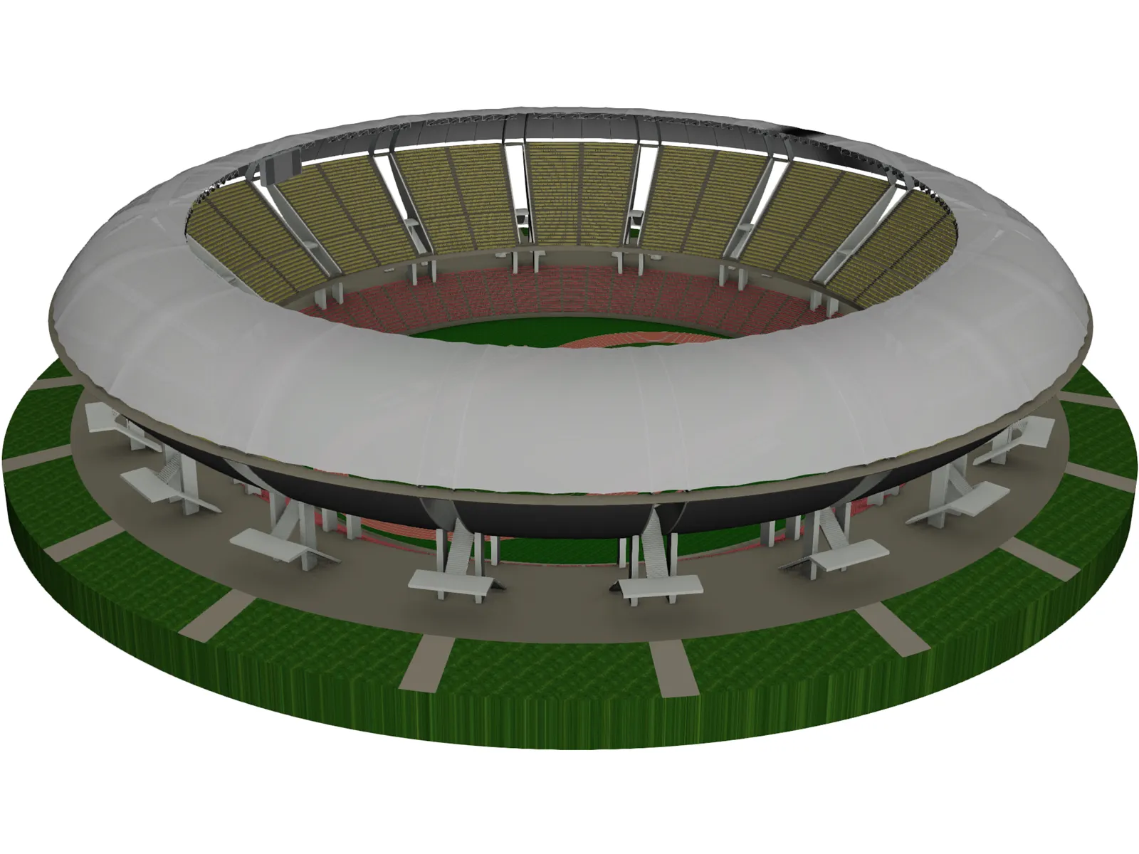 Soccer Stadium 3D Model