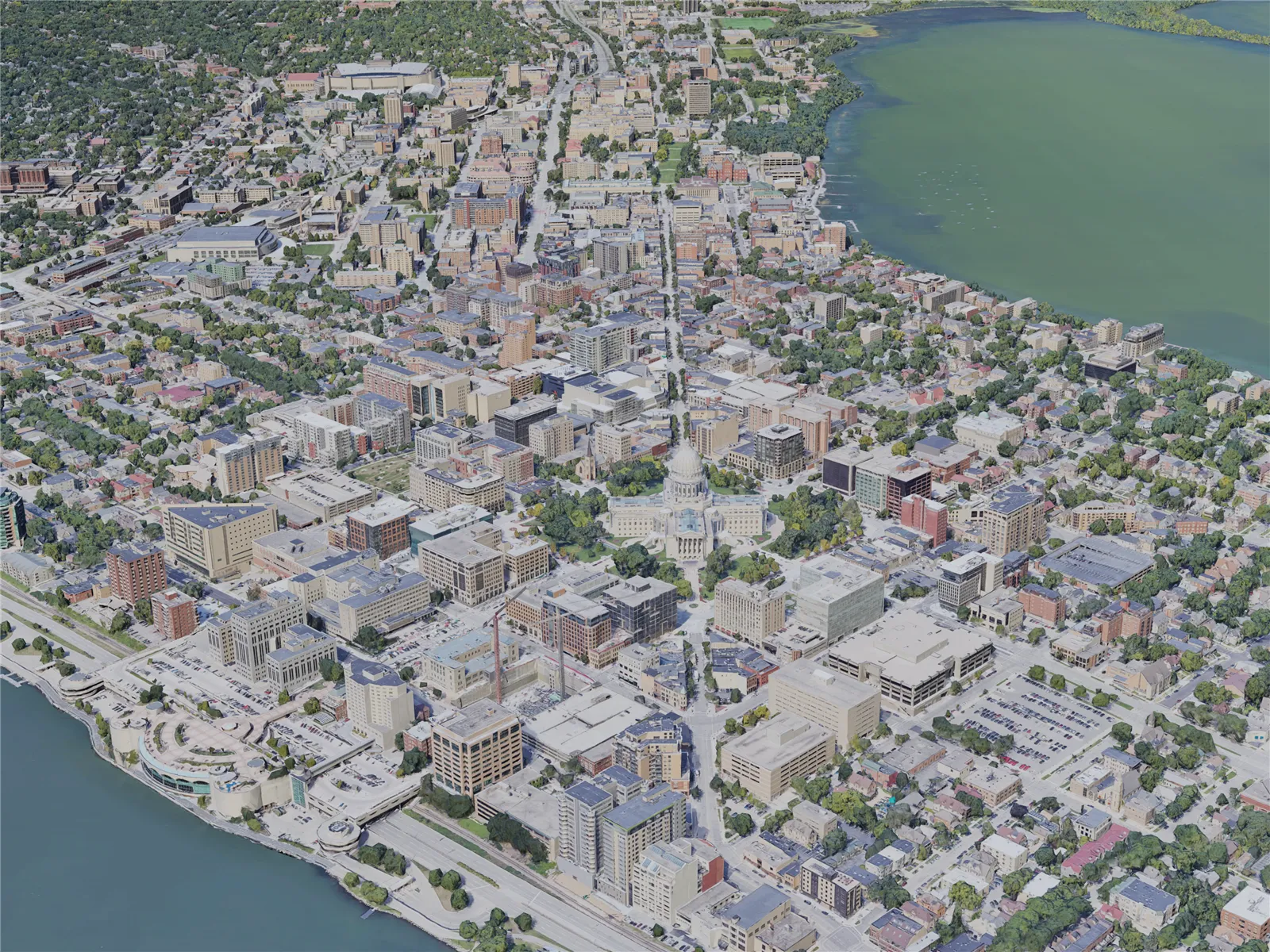 Madison City, WI, USA (2019) 3D Model