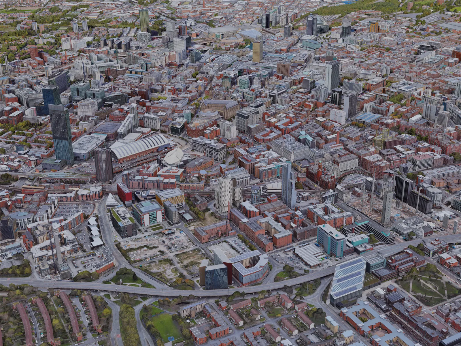 Manchester City, UK (2019) 3D Model