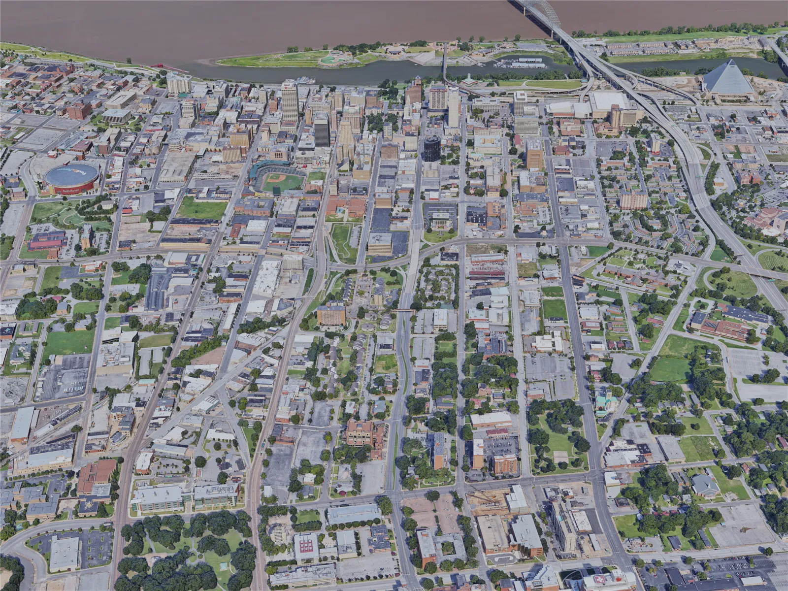 Memphis City, TN, USA (2019) 3D Model