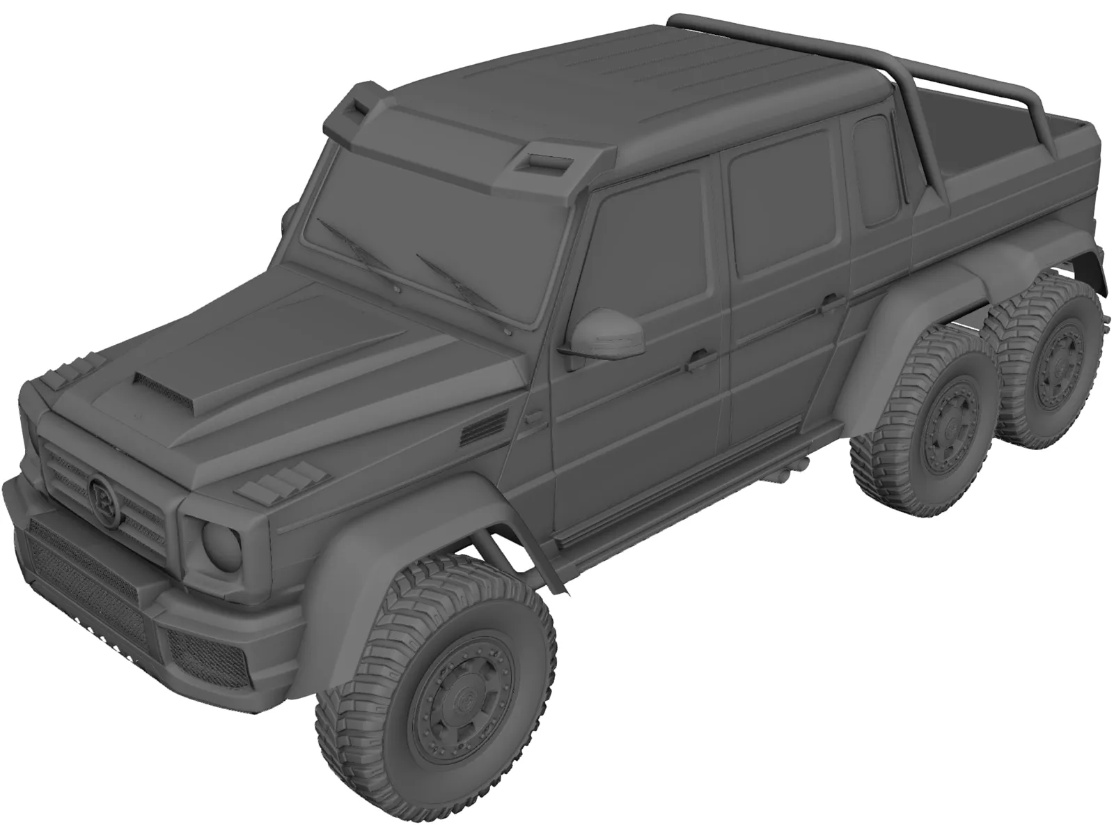 Mercedes-Benz G63 Brabus 6X6 3D Model