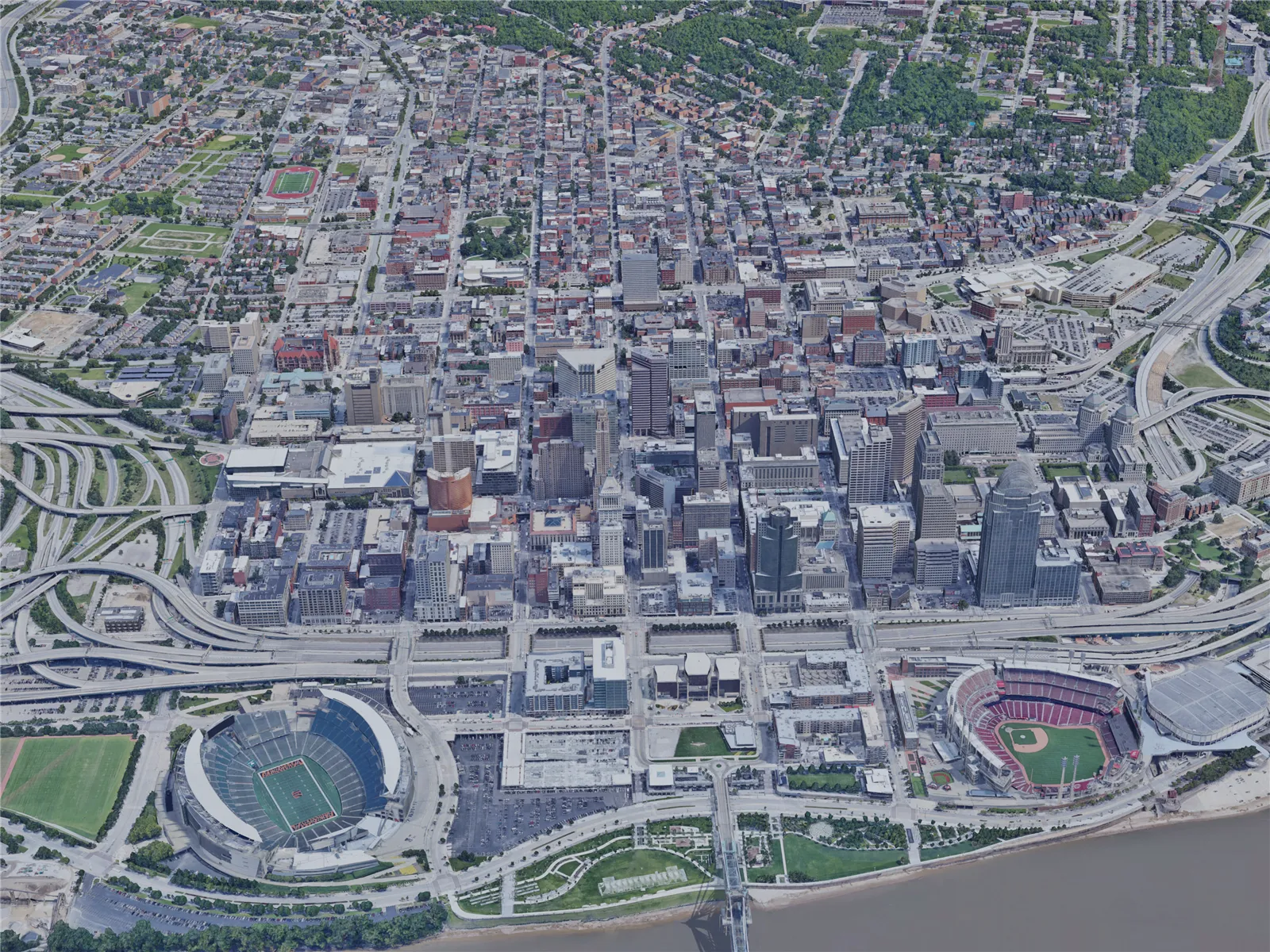 Cincinnati City, OH, USA (2019) 3D Model