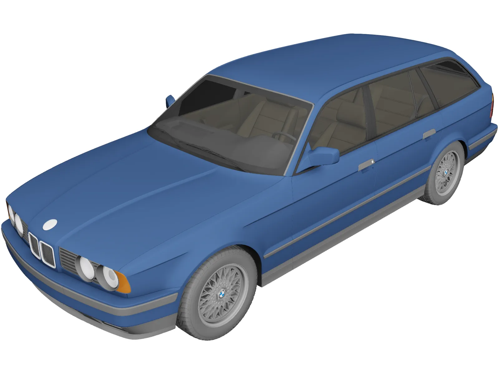 BMW 5-Series E34 Touring (1991) 3D Model