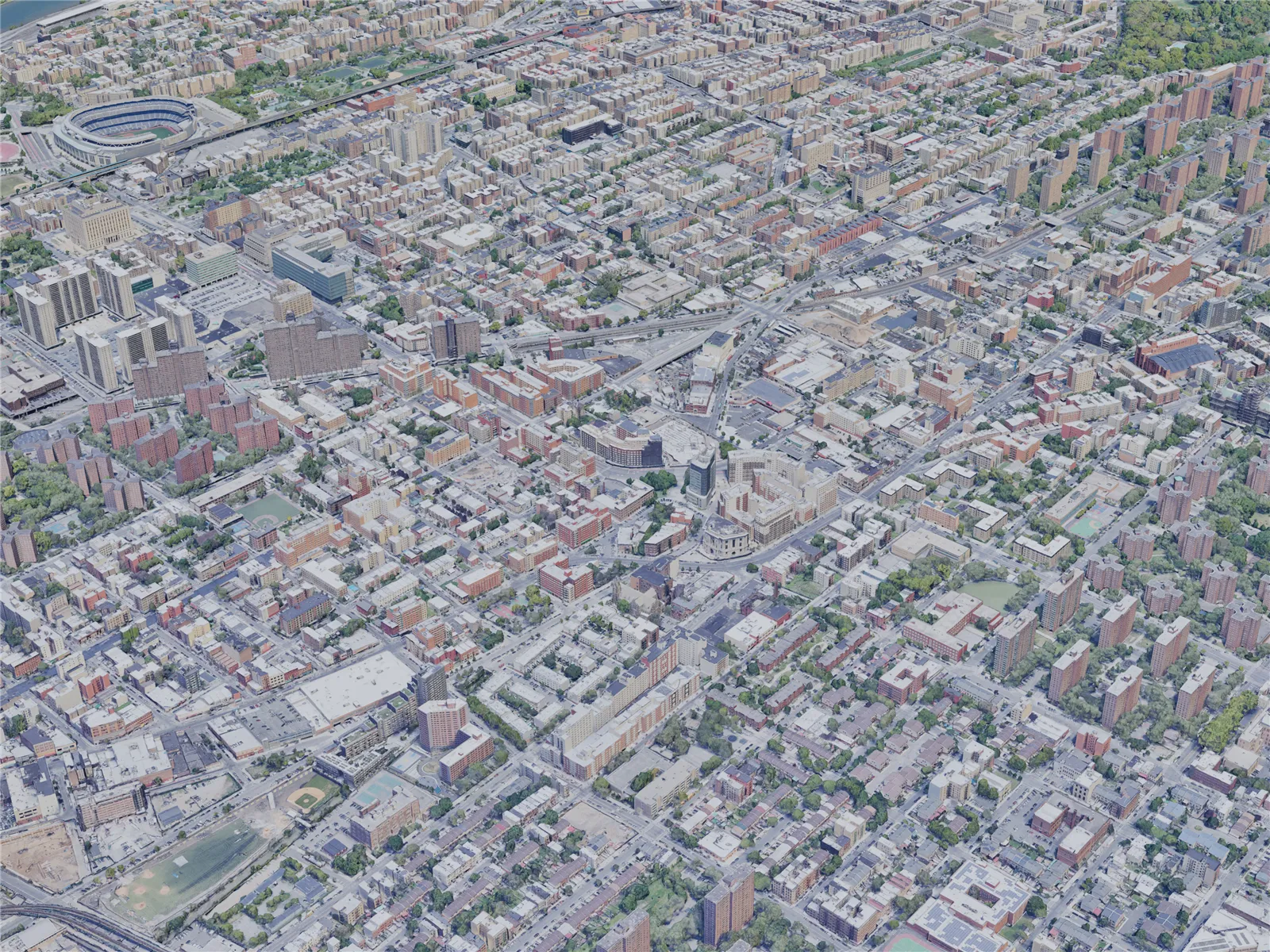 New York City, The Bronx, USA (2019) 3D Model