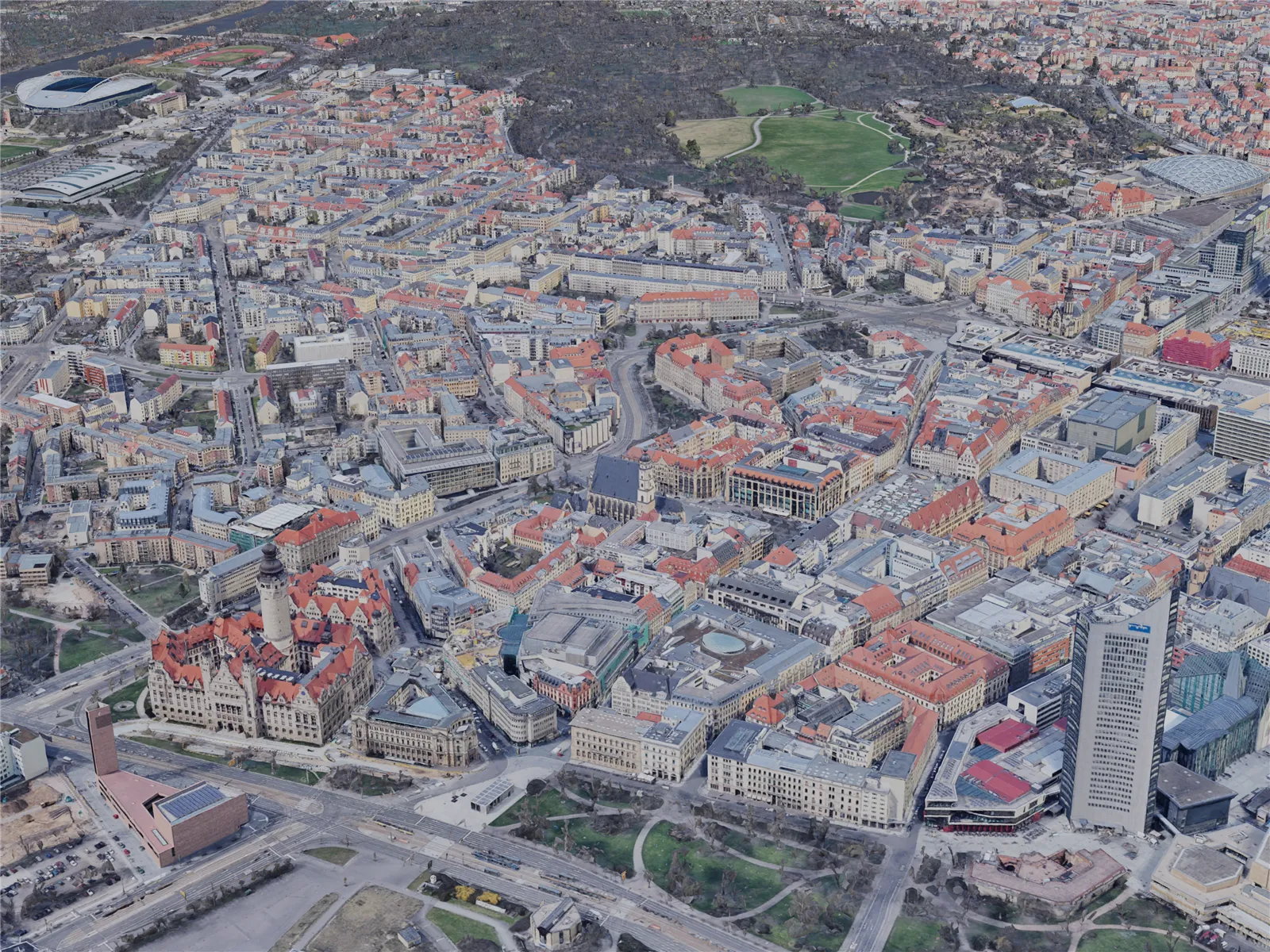 Leipzig City, Germany (2019) 3D Model