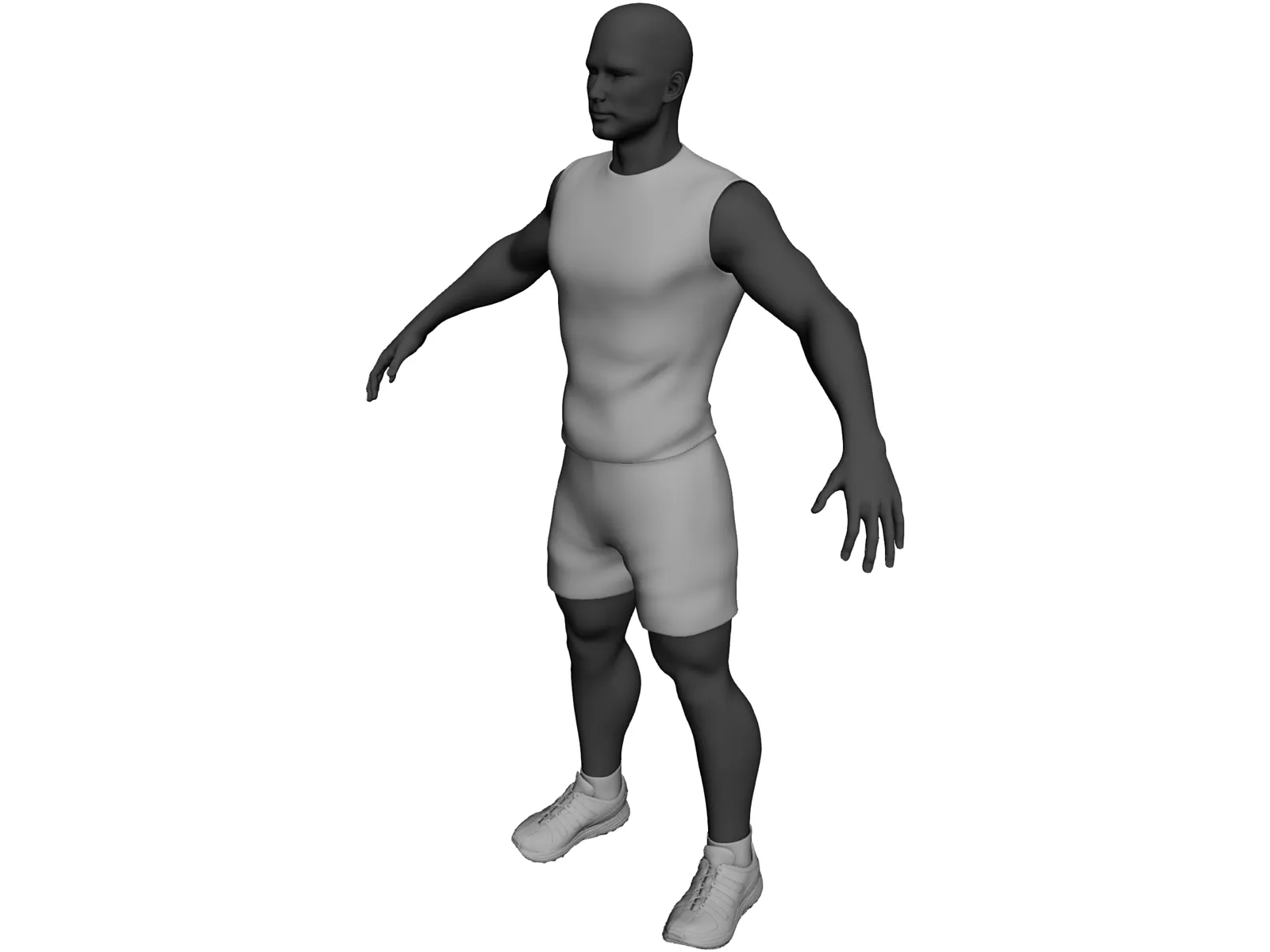 Athlete Male 3D Model