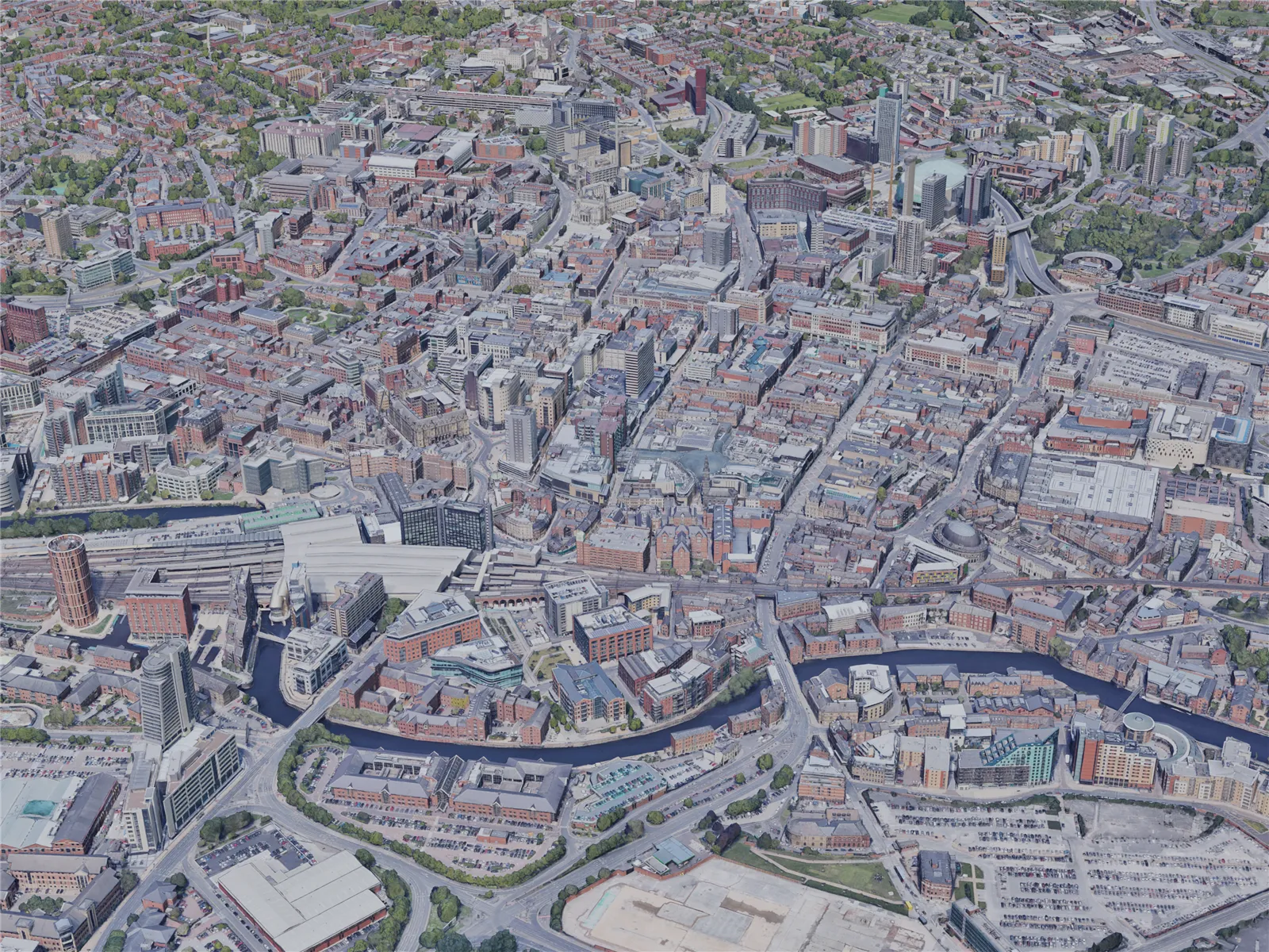 Leeds City, UK (2019) 3D Model