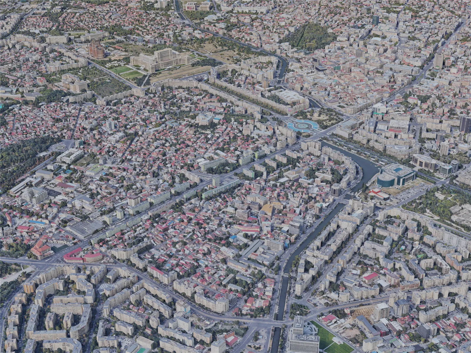 Bucharest City, Romania (2020) 3D Model