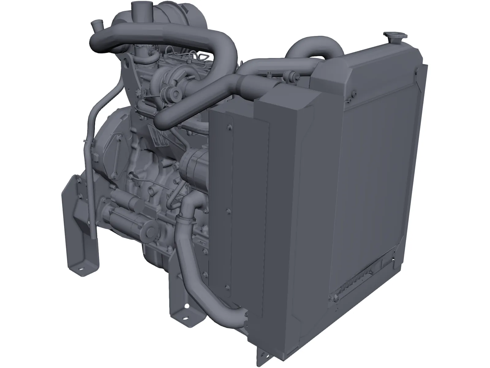 JCB444 TCA Tier III Engine 3D Model