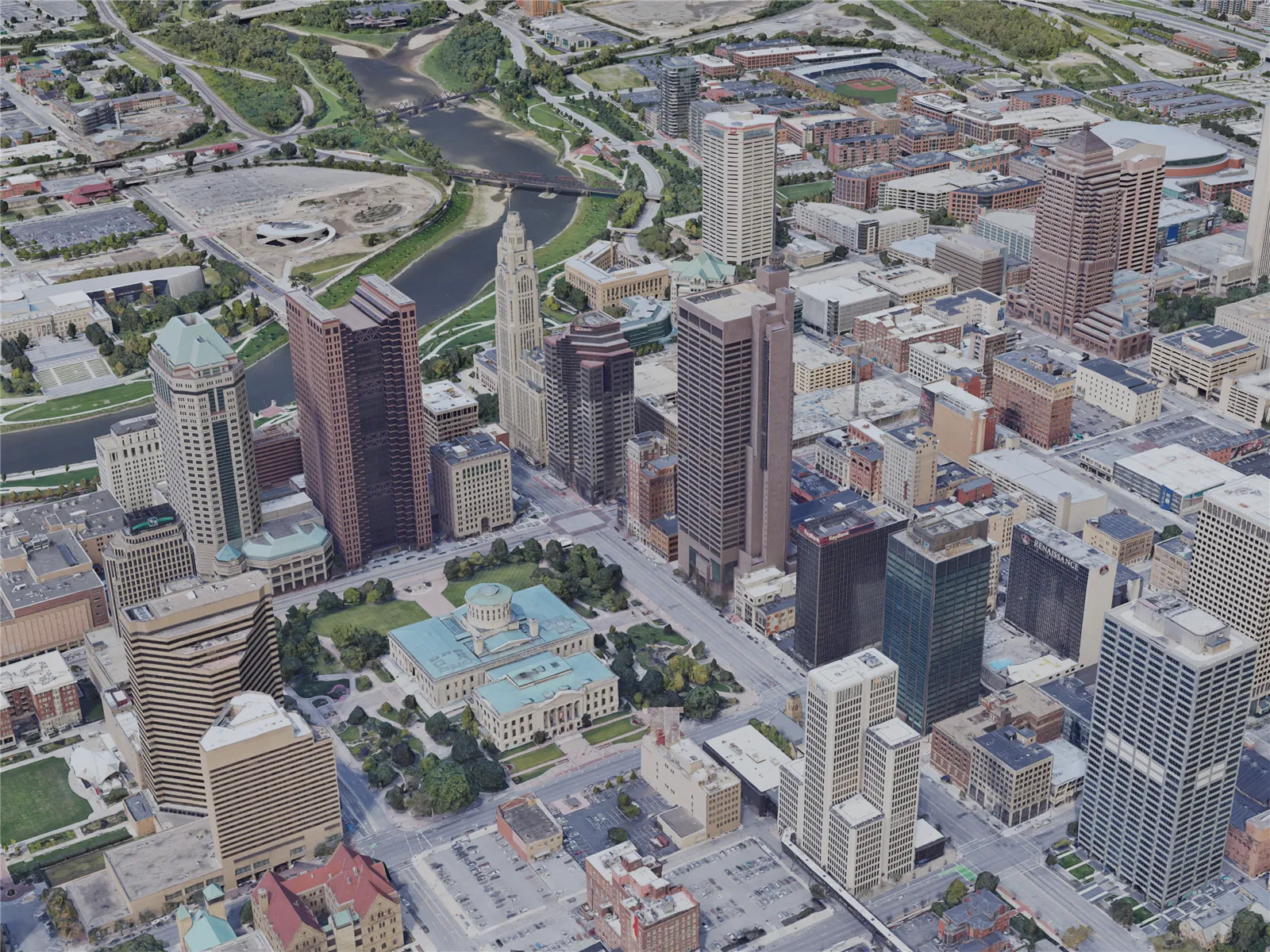 Columbus City, OH, USA (2019) 3D Model