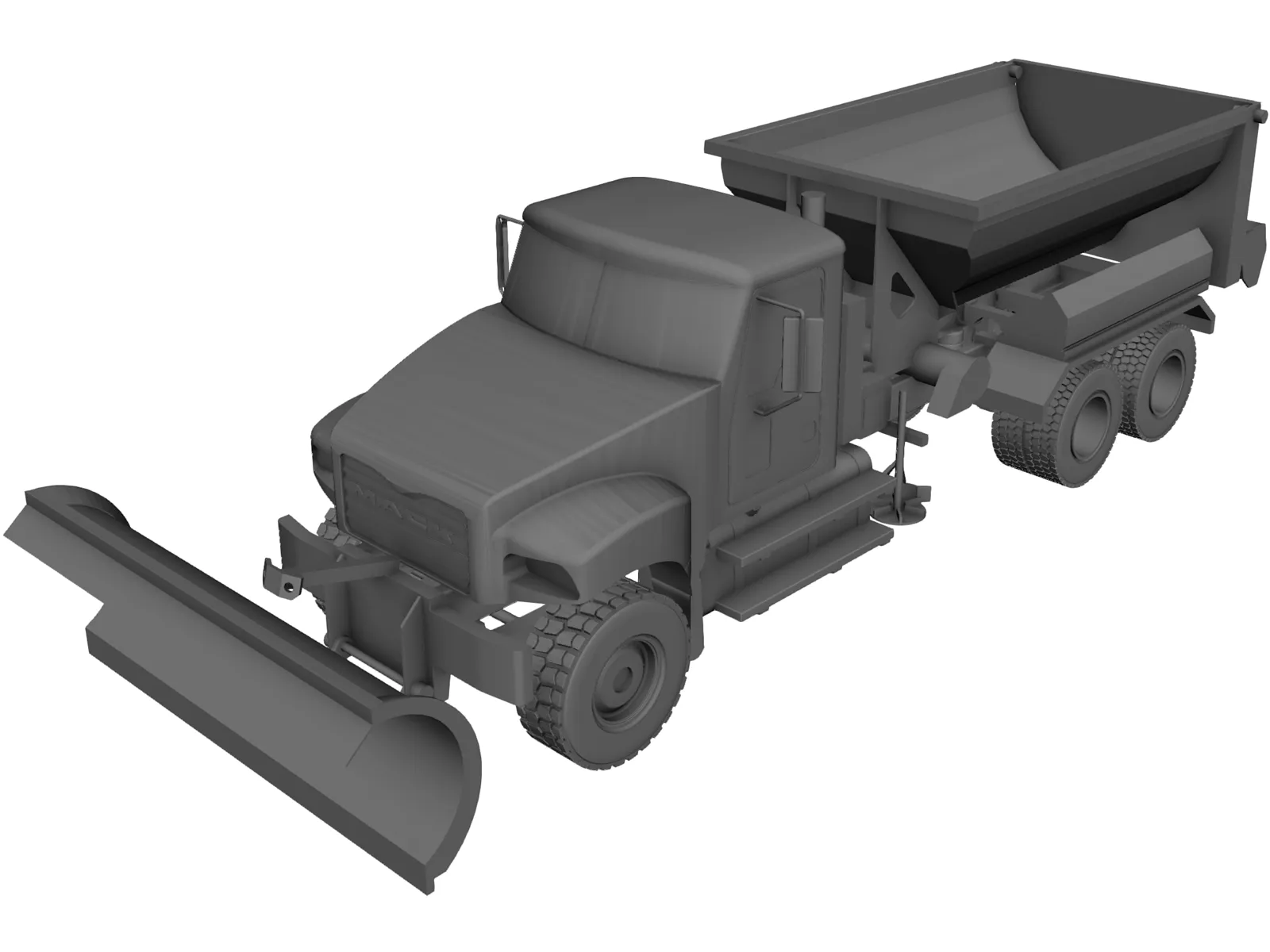 Snow Plow 3D Model