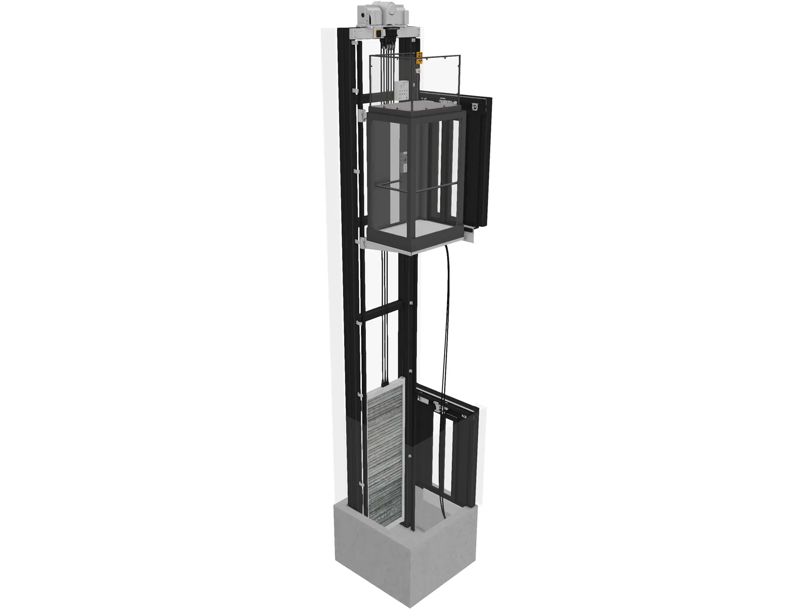 Industrial Elevator 3d Model