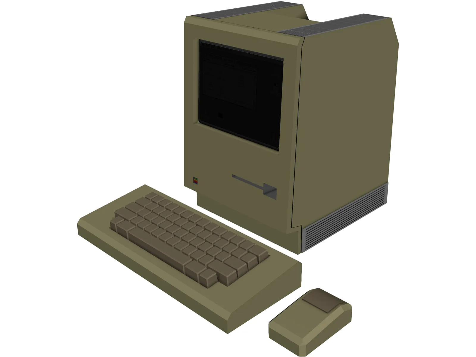Apple Macintosh 128K 3D Model