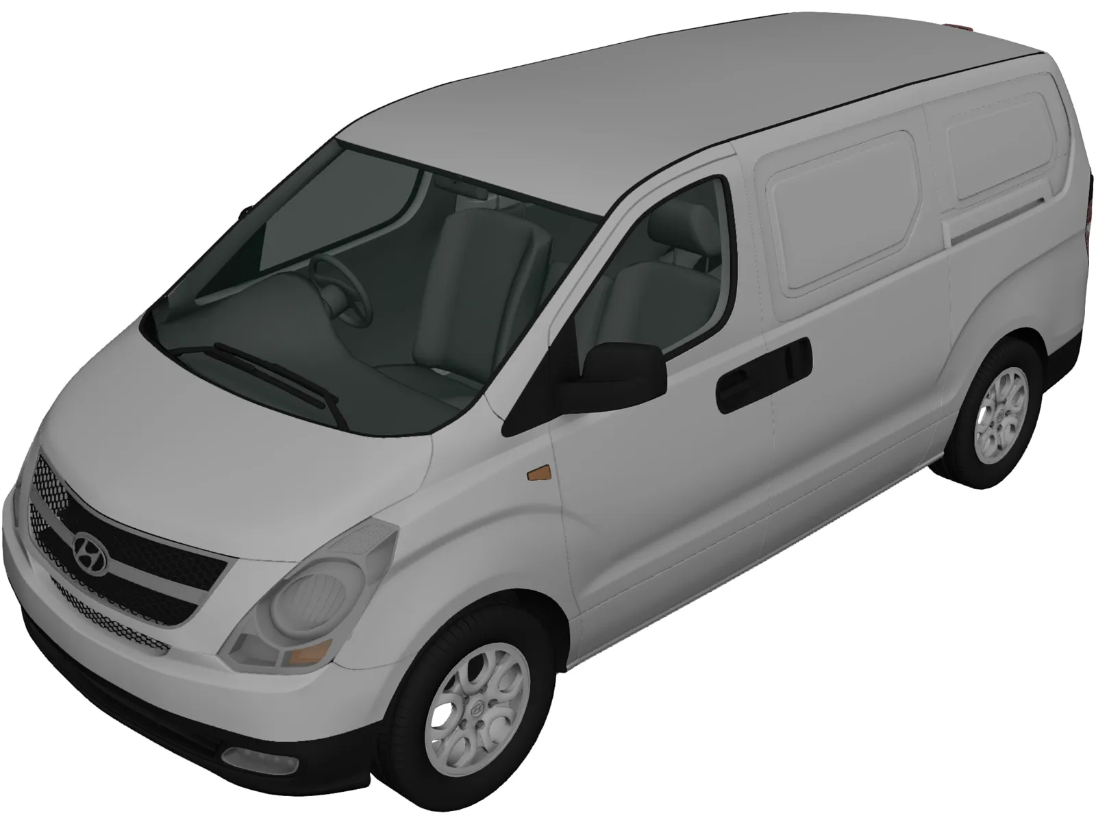 Hyundai H-1 Panel Van With HQ Interior 2011 3D Model, 50% OFF