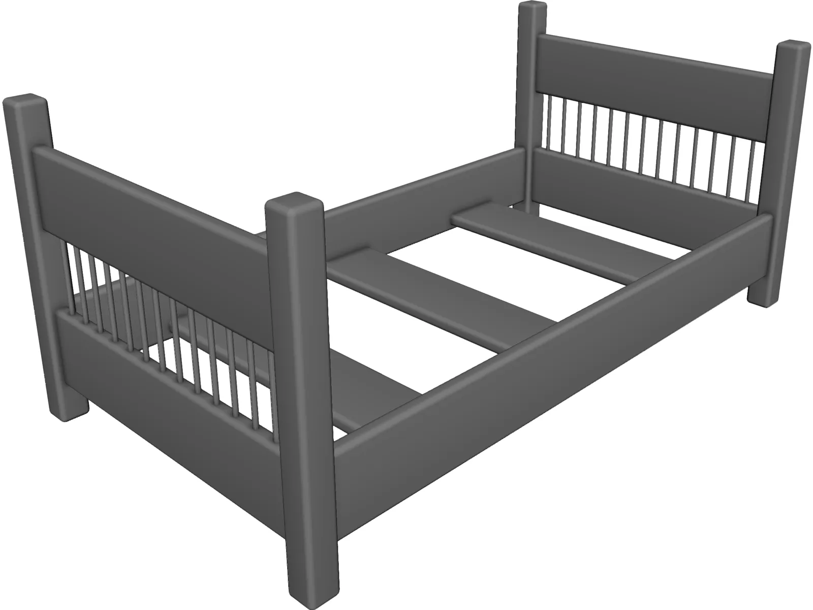 Bed Frame 3D Model