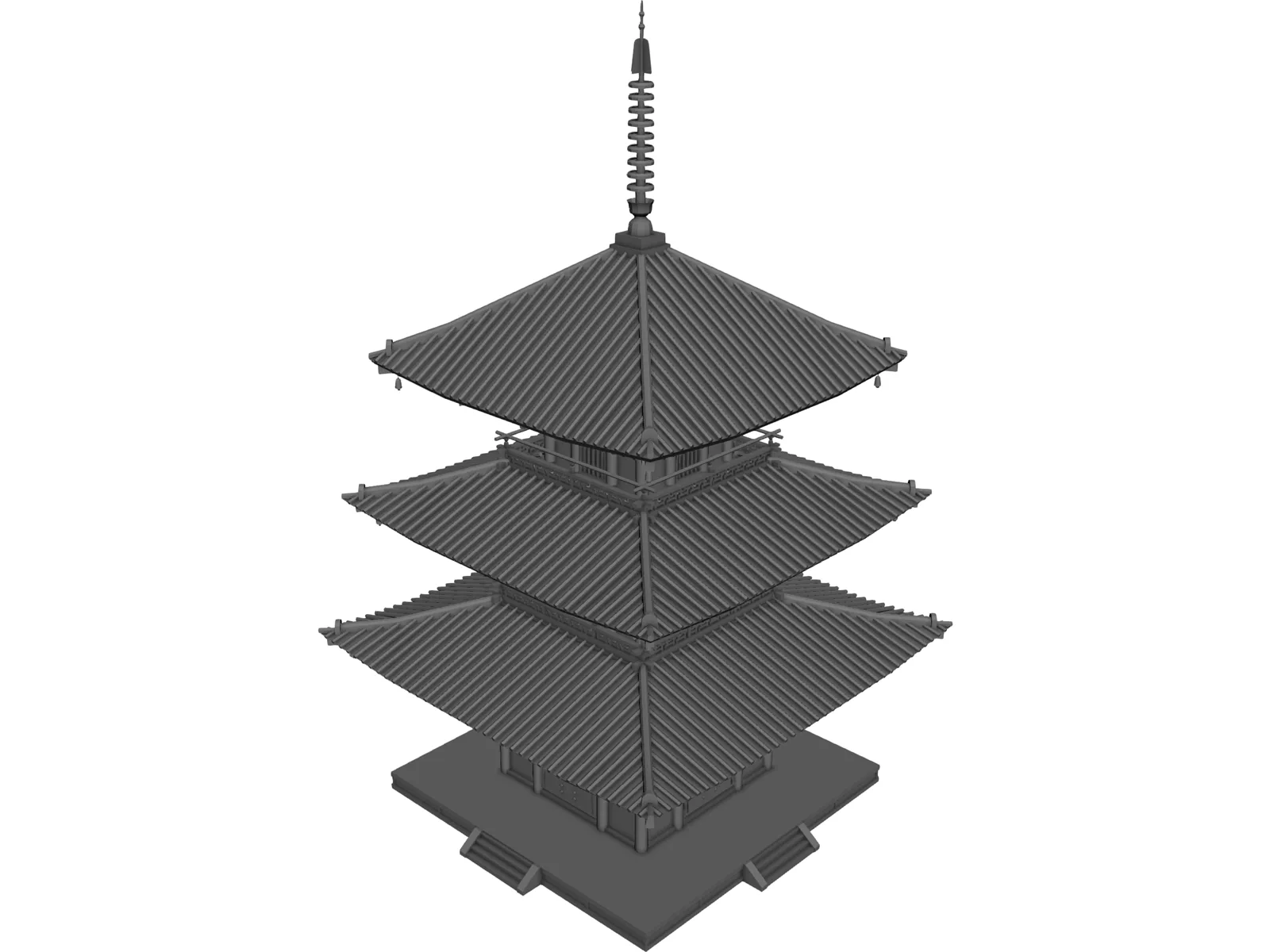 Japanese Tower 3D Model