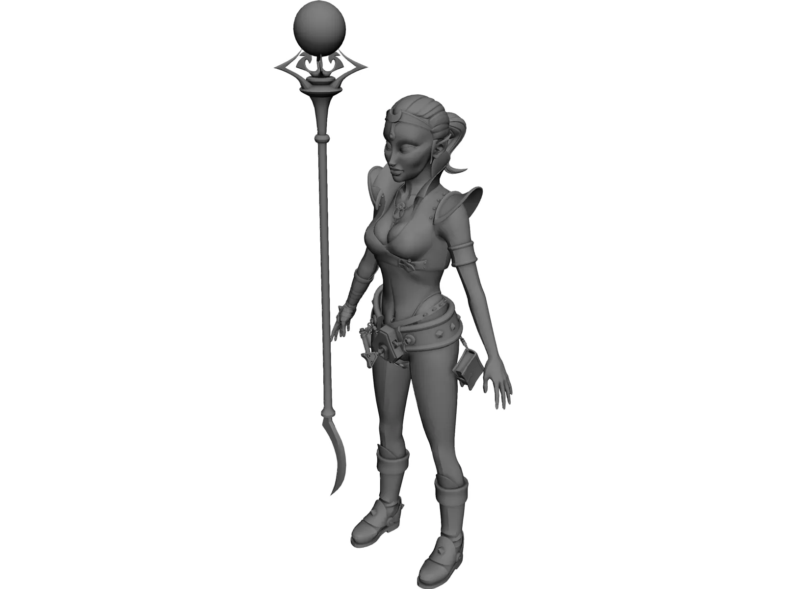 Elf Witch 3D Model