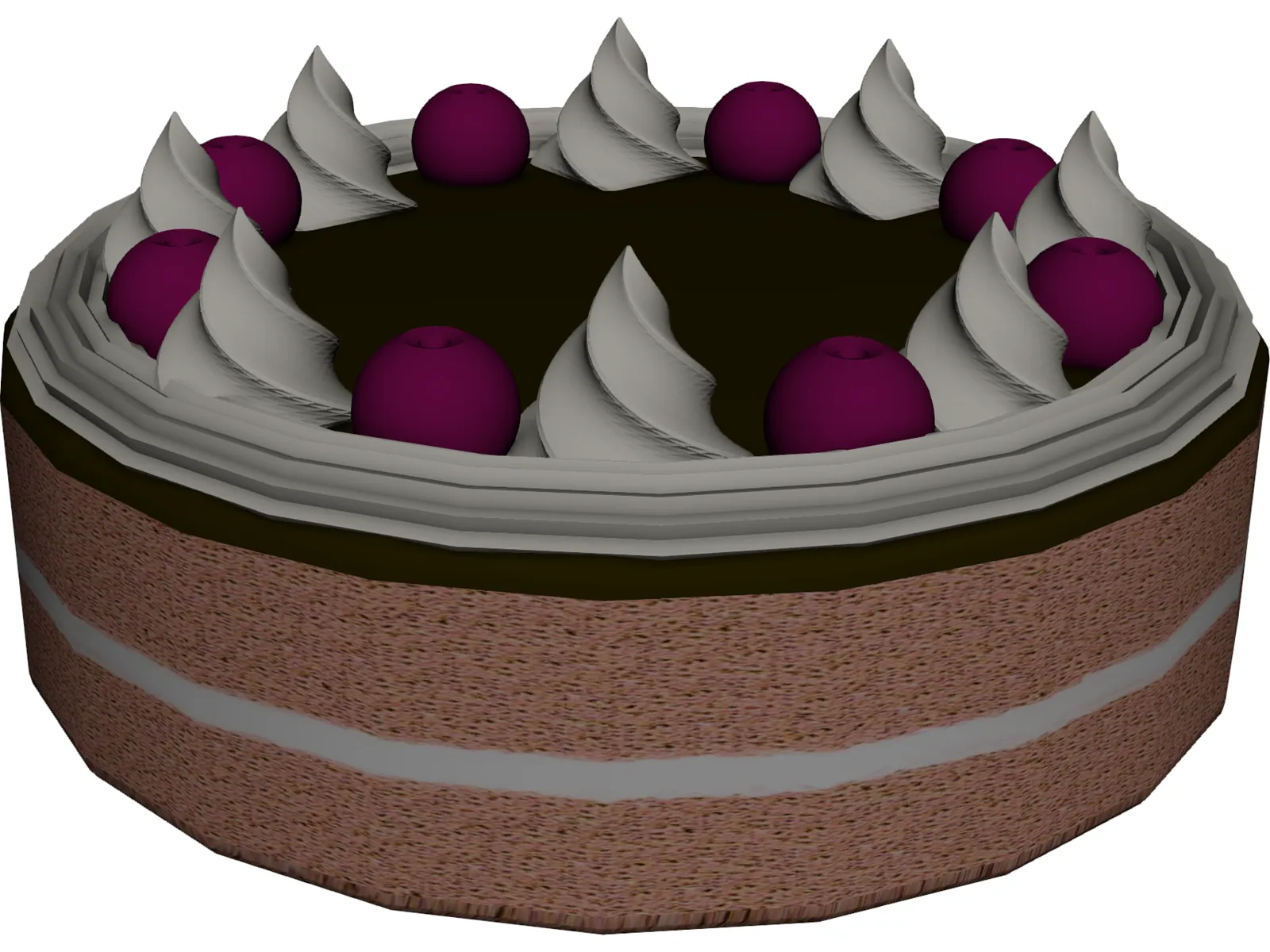 Cake Round 3D Model