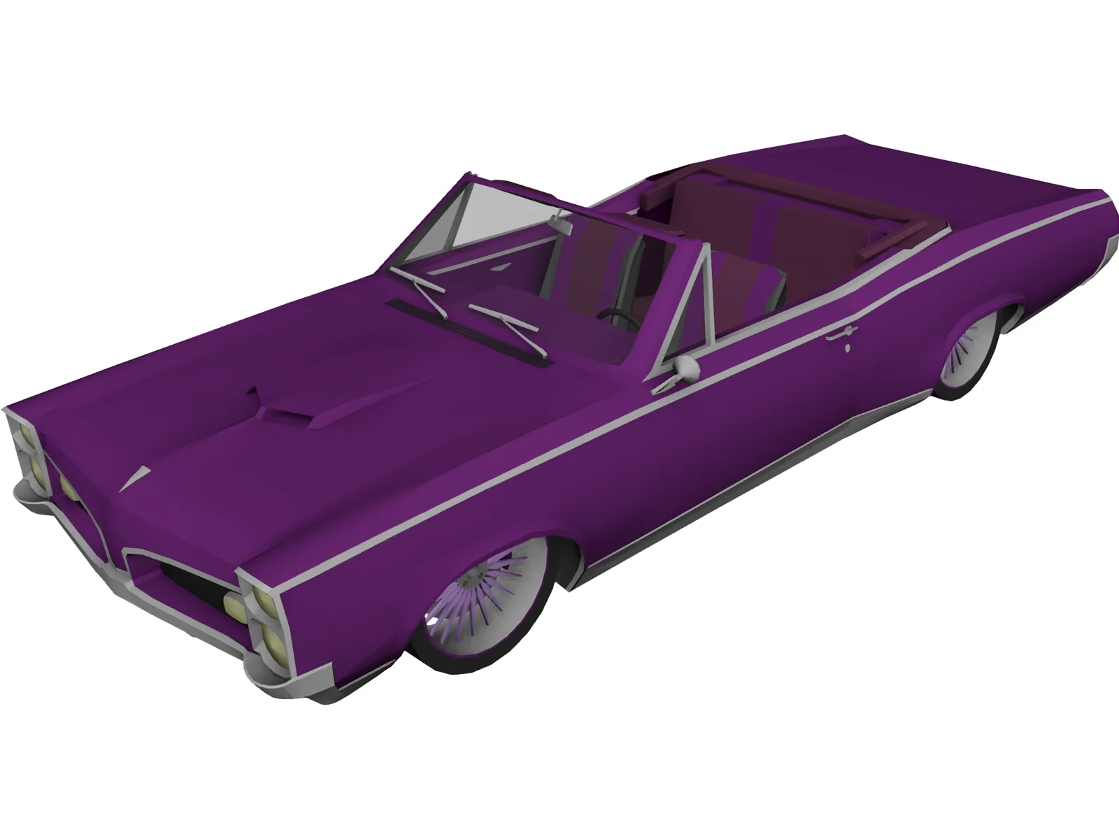 Pontiac GTO Convertible (1967) 3D Model