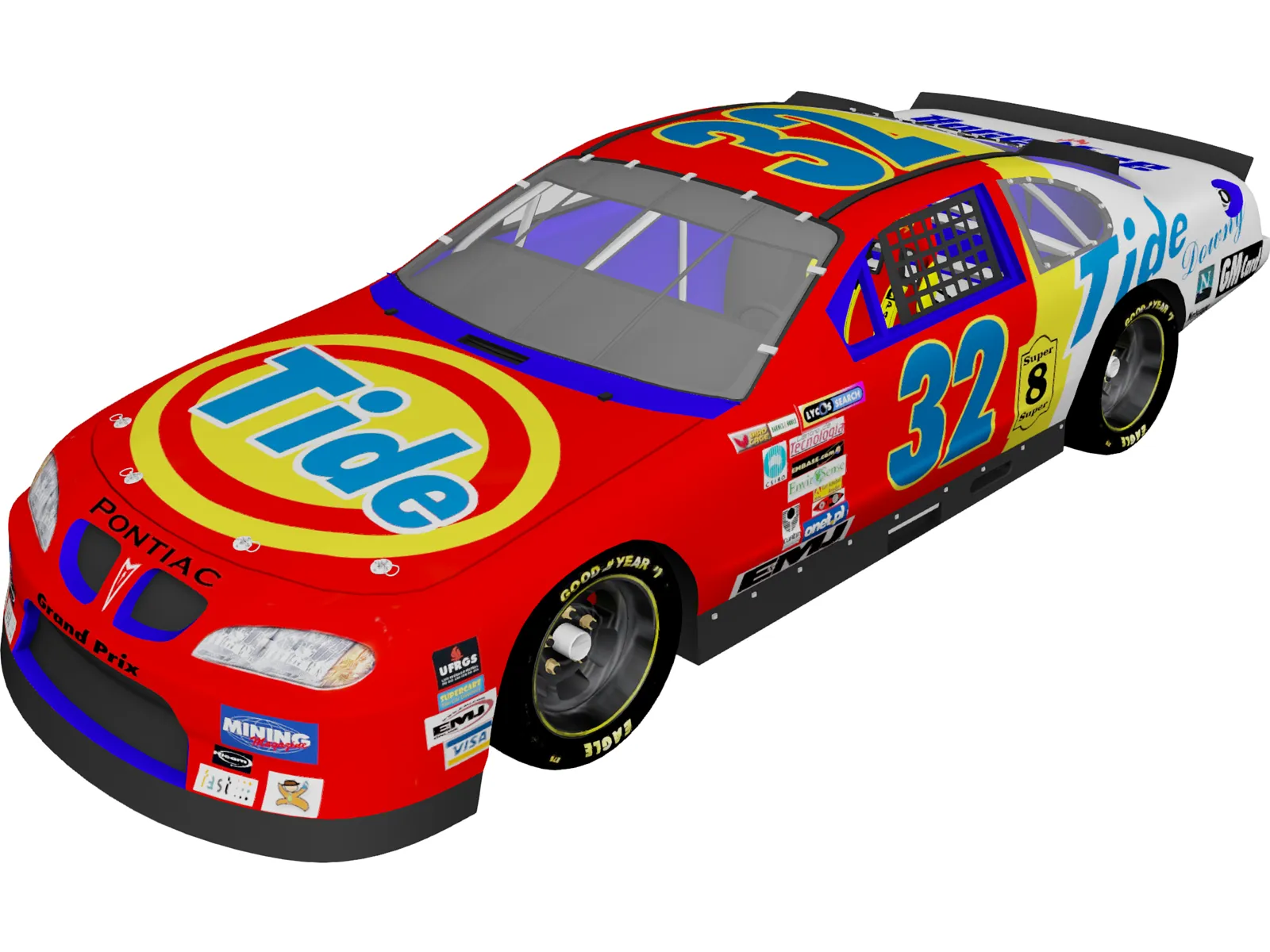 Nascar Stock Car 3D Model