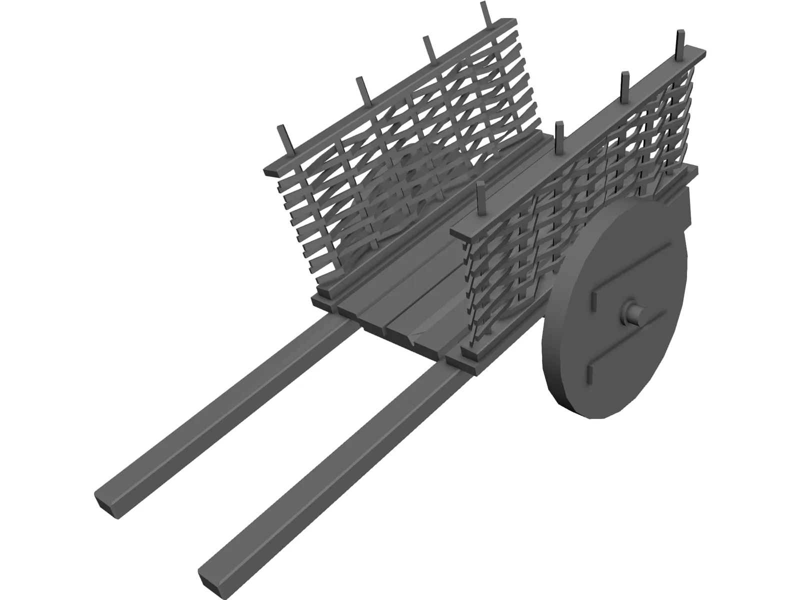 Medieval Cart 3D Model