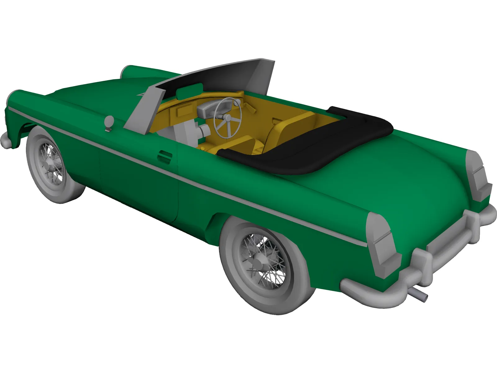 MGB Sports Car 3D Model