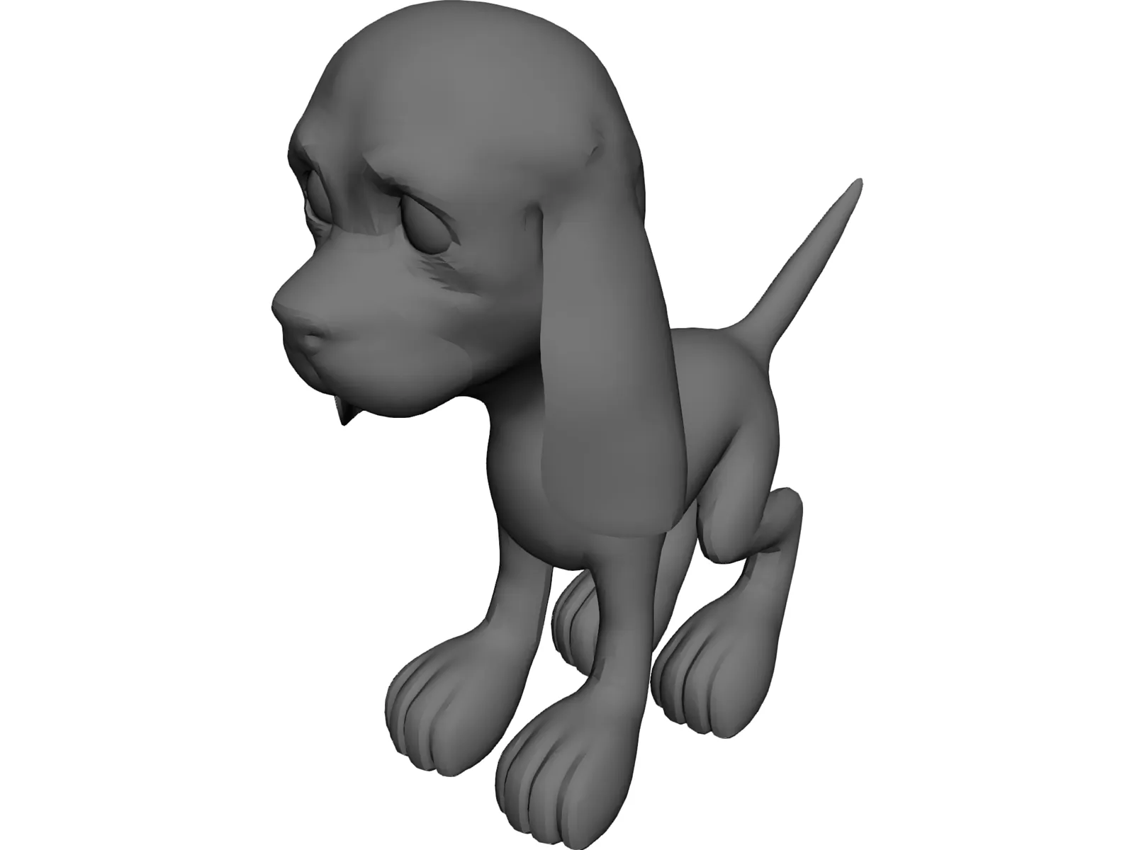 Cartoon Puppy 3D Model