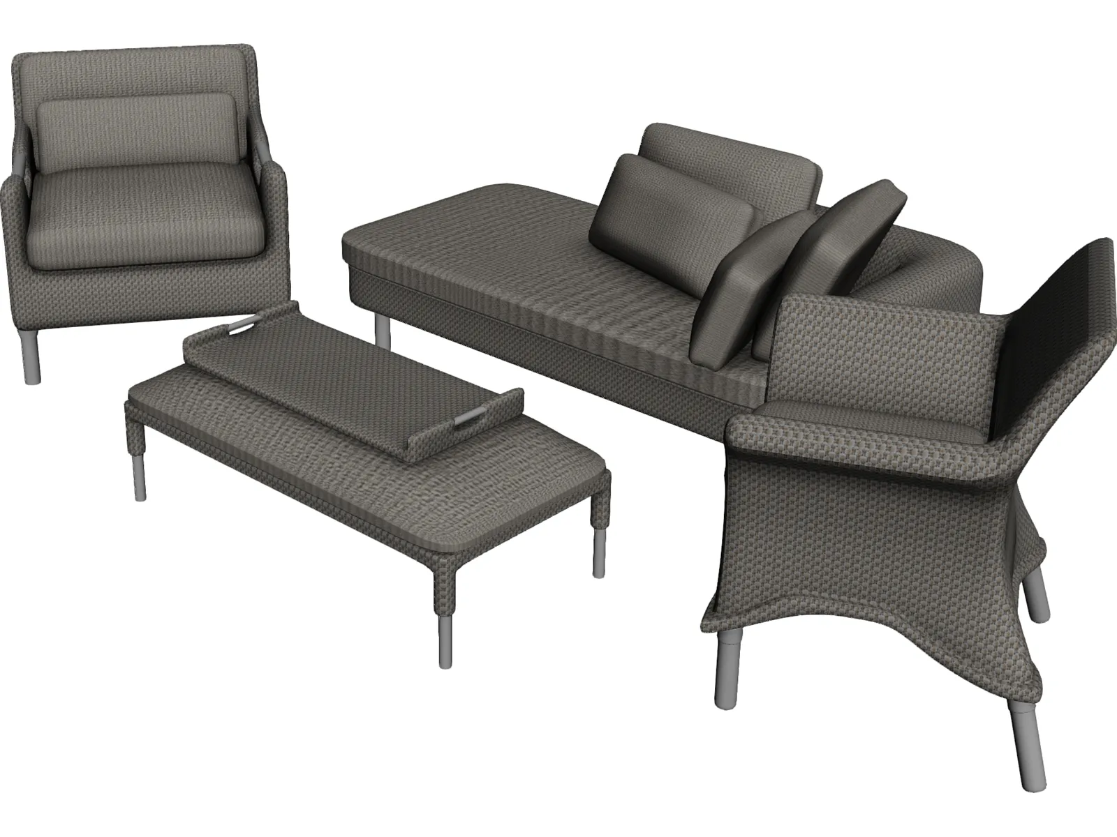 Rattan Set 3D Model