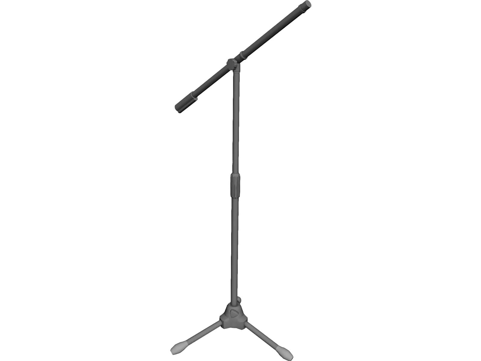 Metal Microphone Stand With Boom 3D Model
