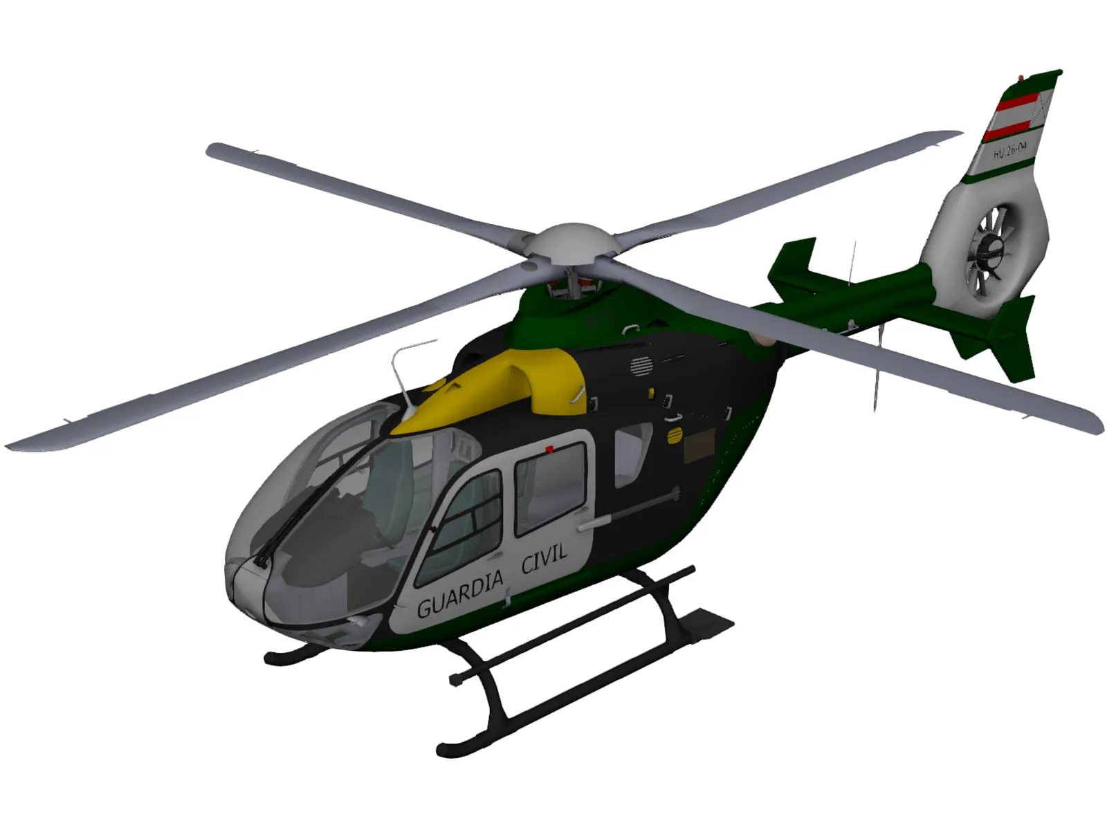 Eurocopter EC-135 Guardia Civil 3D Model