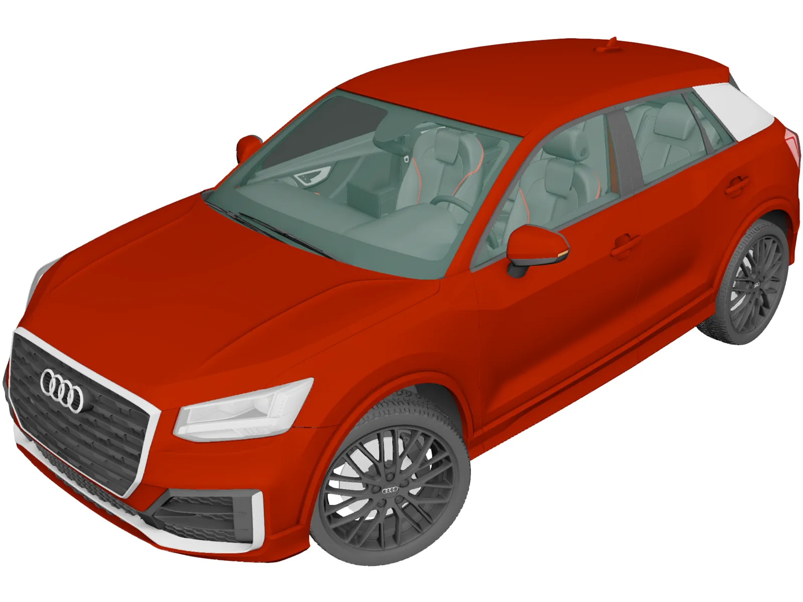 Audi Q2 S-Line (2017) 3D Model